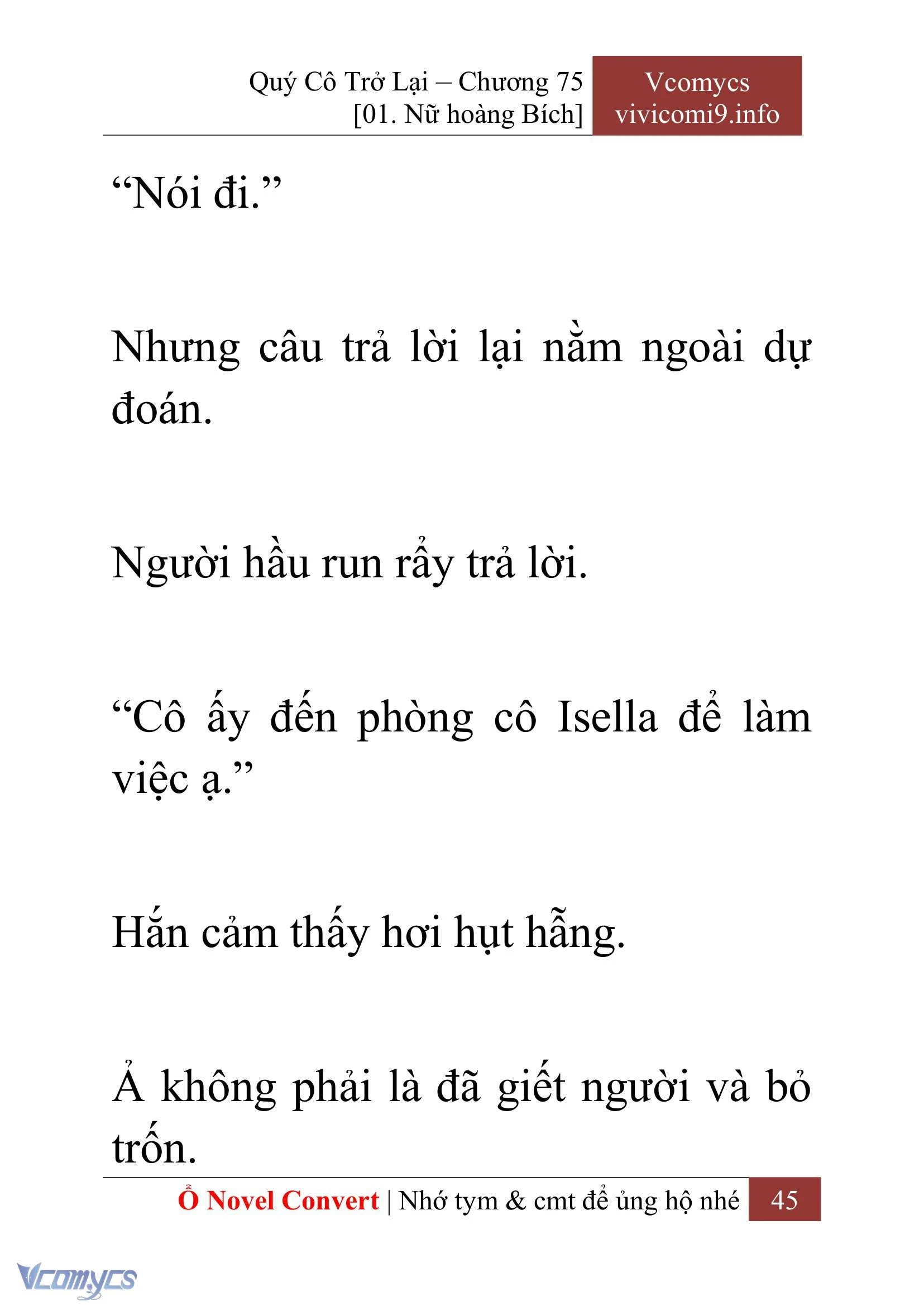 [Novel] Quý Cô Trở Lại Chapter  75 - 47