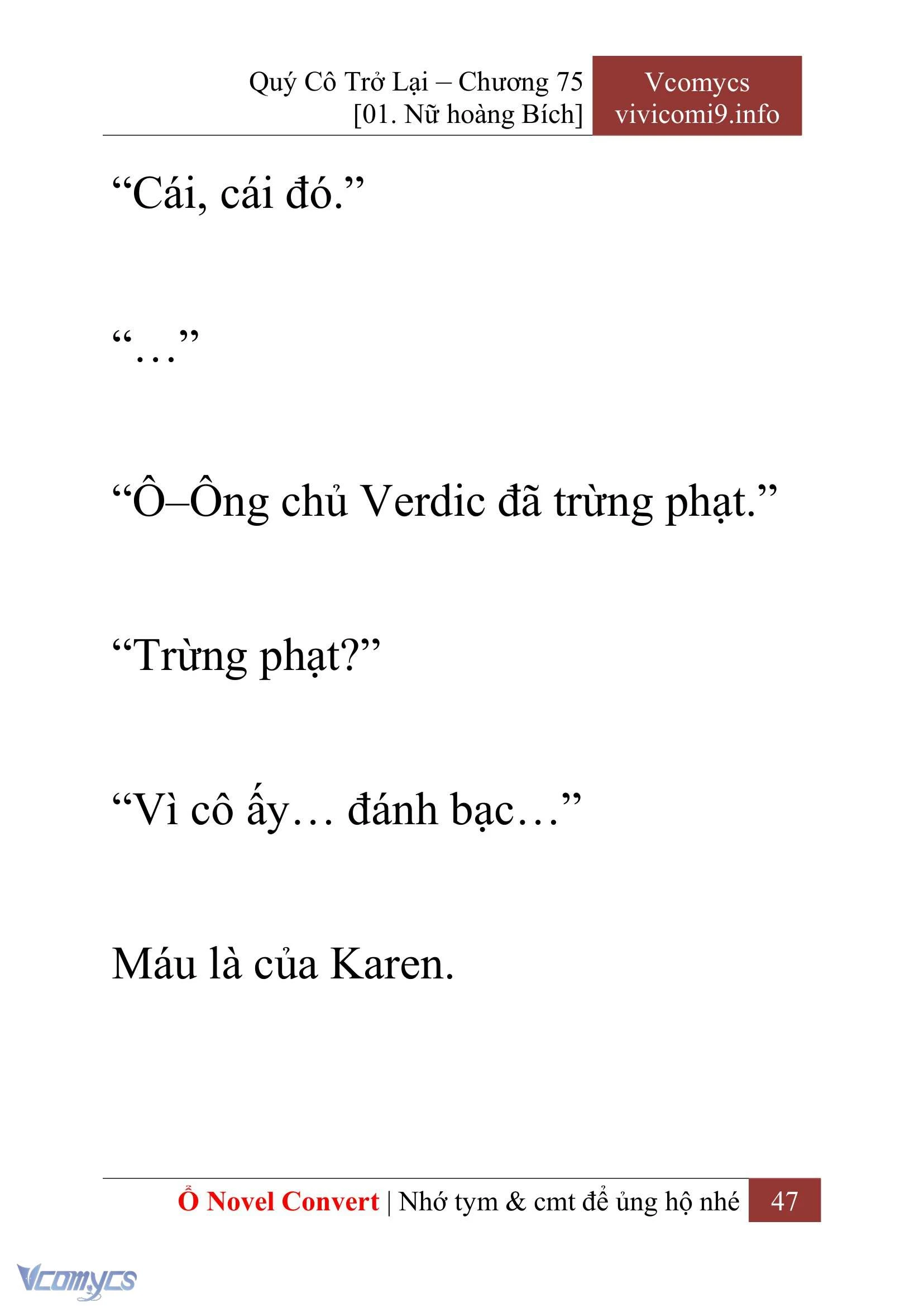 [Novel] Quý Cô Trở Lại Chapter  75 - 49