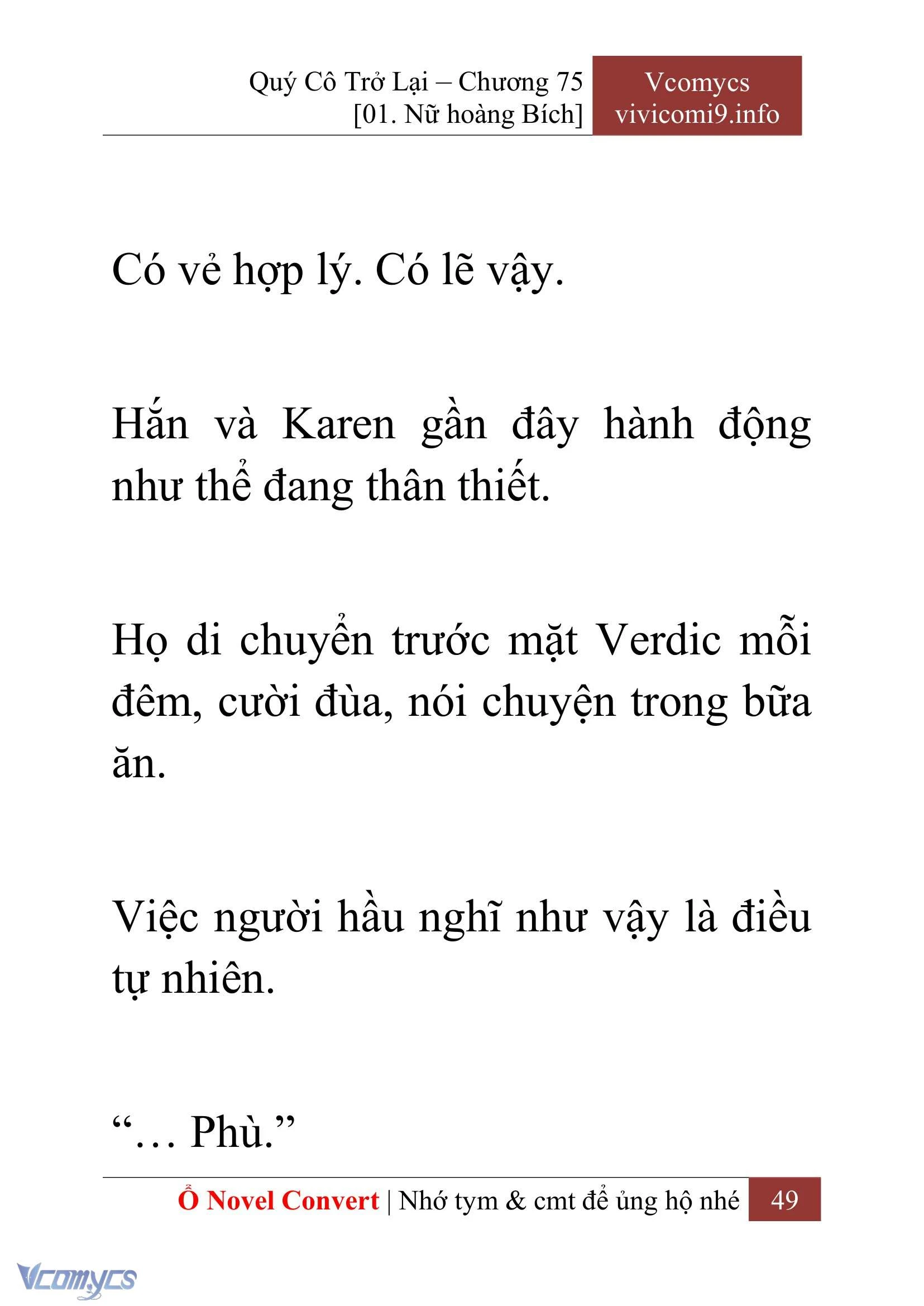 [Novel] Quý Cô Trở Lại Chapter  75 - 51