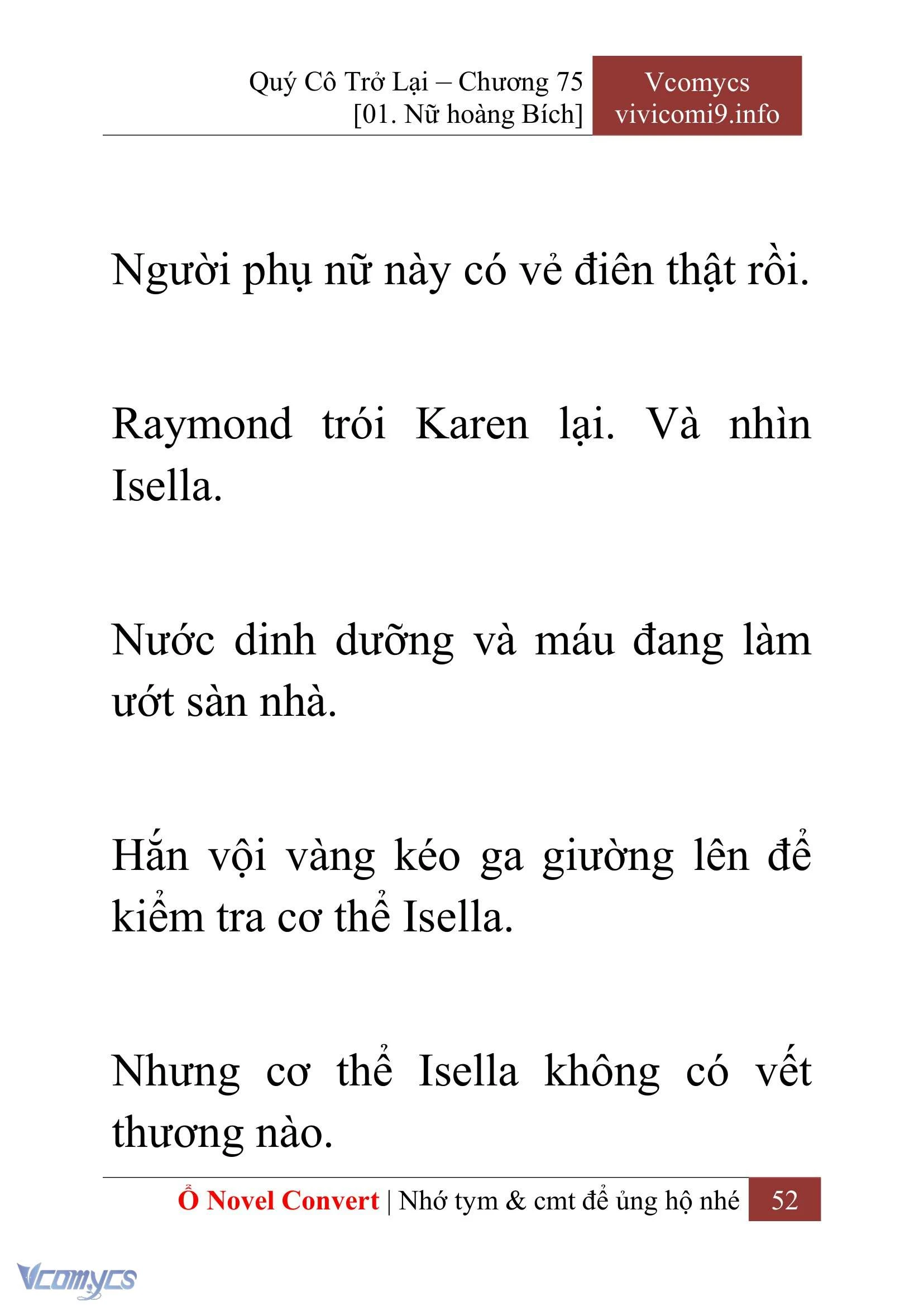 [Novel] Quý Cô Trở Lại Chapter  75 - 54