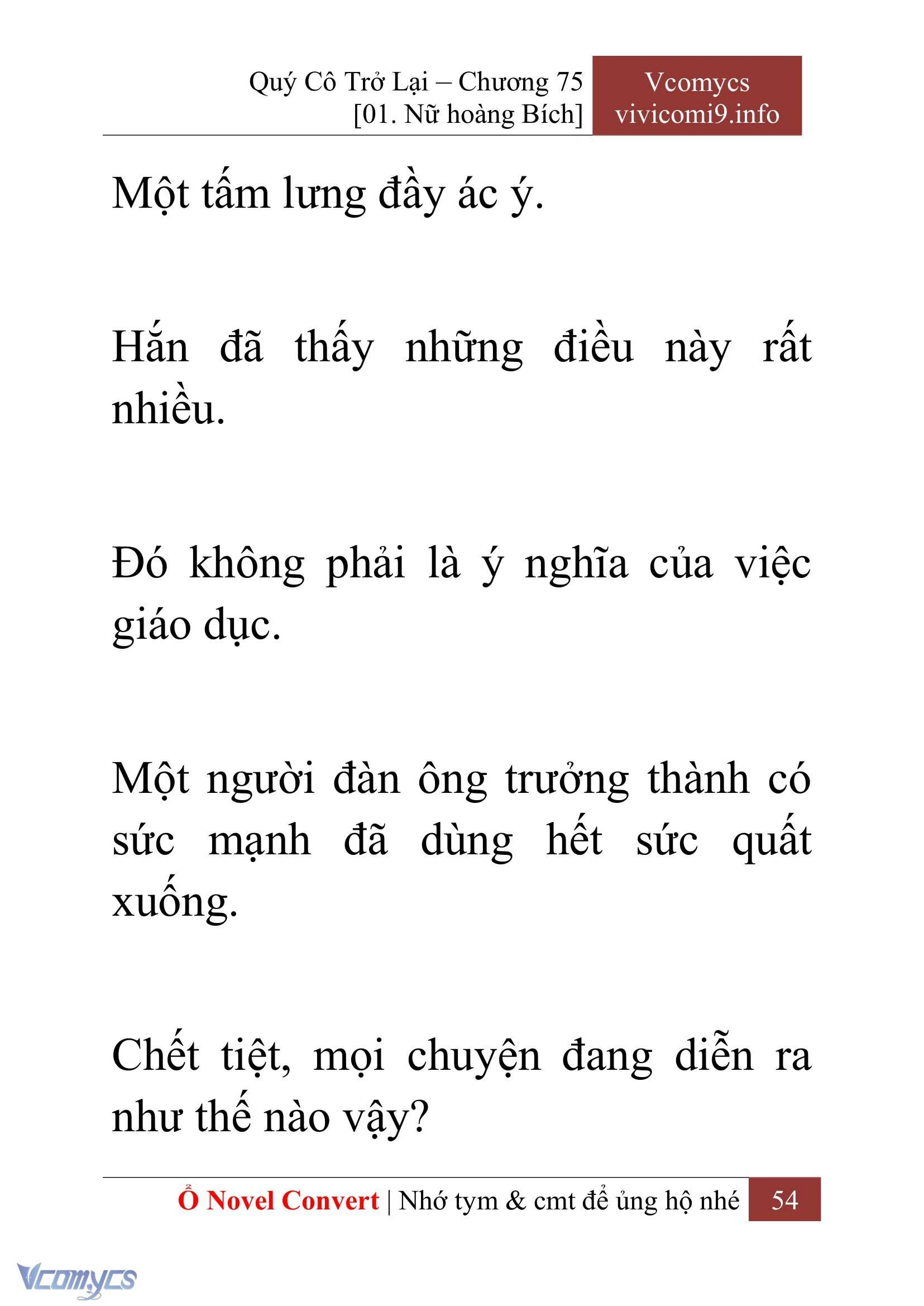 [Novel] Quý Cô Trở Lại Chapter  75 - 56