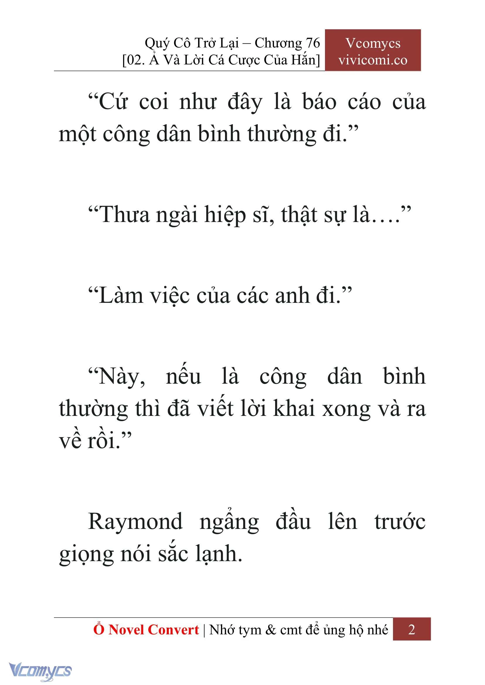 [Novel] Quý Cô Trở Lại Chapter  76 - 4