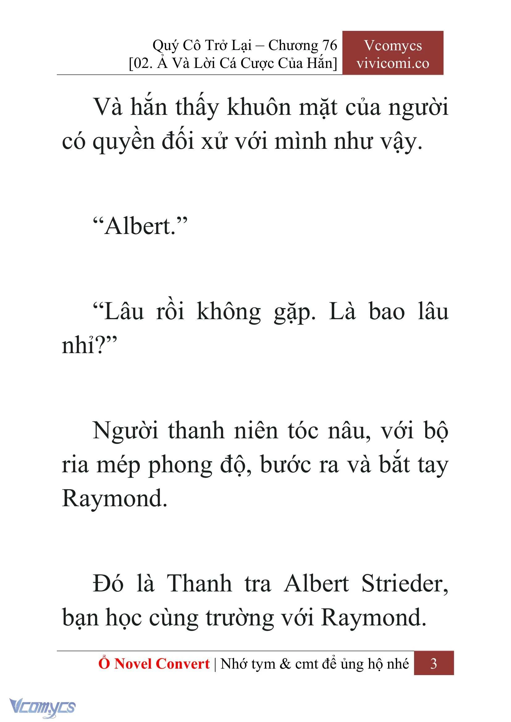 [Novel] Quý Cô Trở Lại Chapter  76 - 5