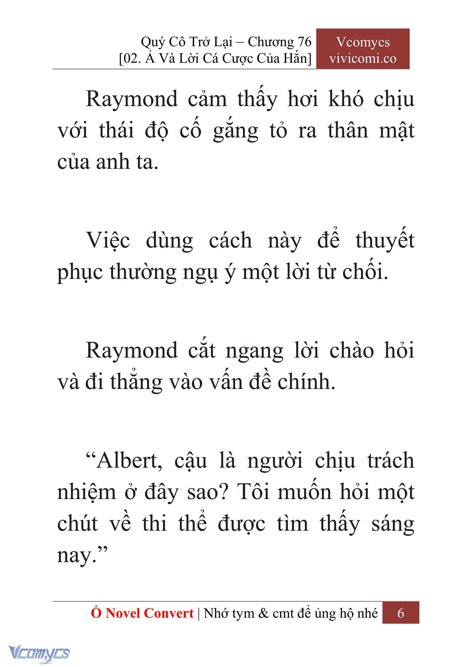 [Novel] Quý Cô Trở Lại Chapter  76 - 8
