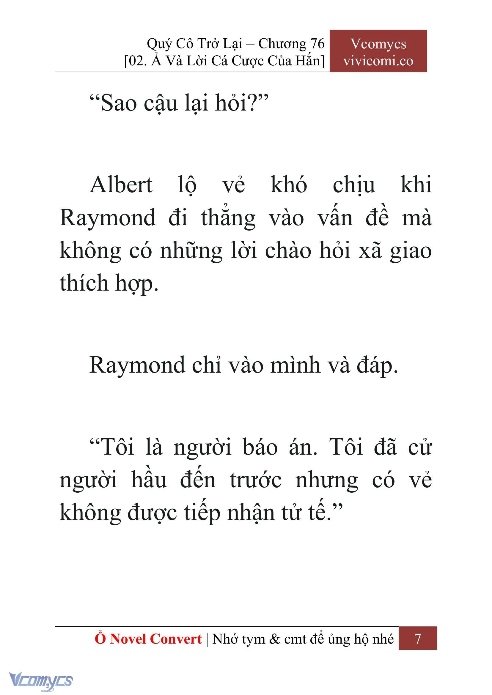 [Novel] Quý Cô Trở Lại Chapter  76 - 9