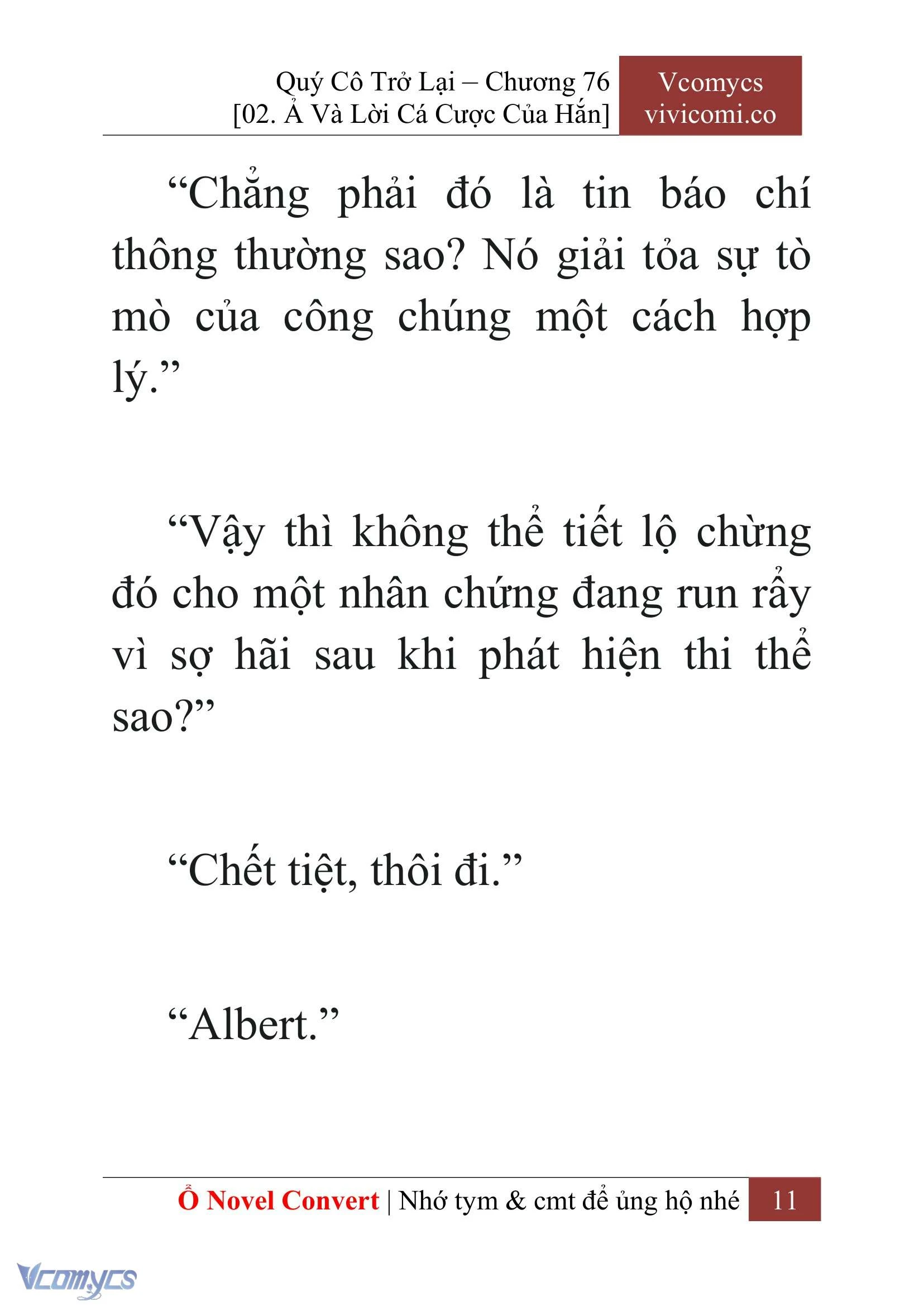 [Novel] Quý Cô Trở Lại Chapter  76 - 13