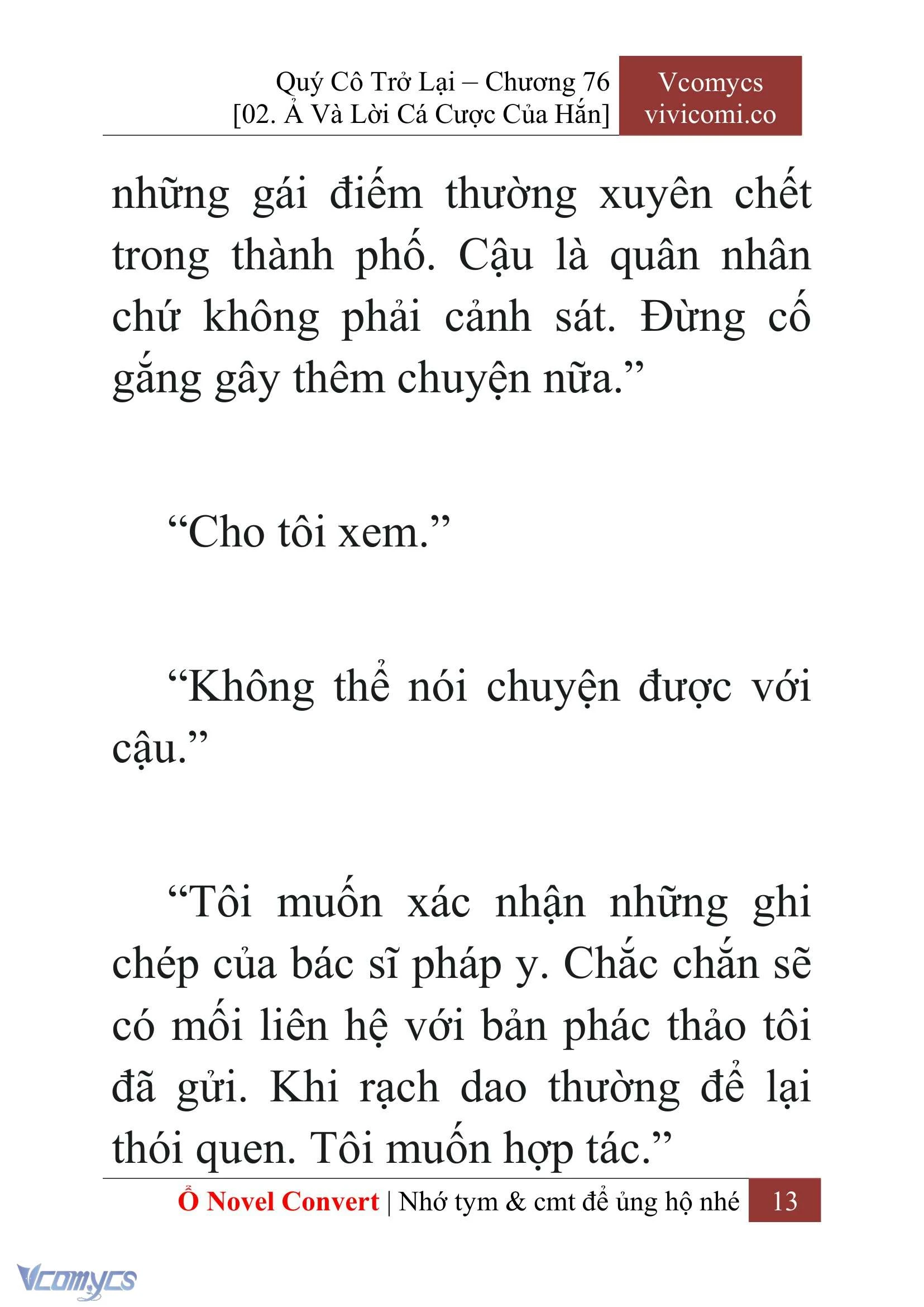 [Novel] Quý Cô Trở Lại Chapter  76 - 15