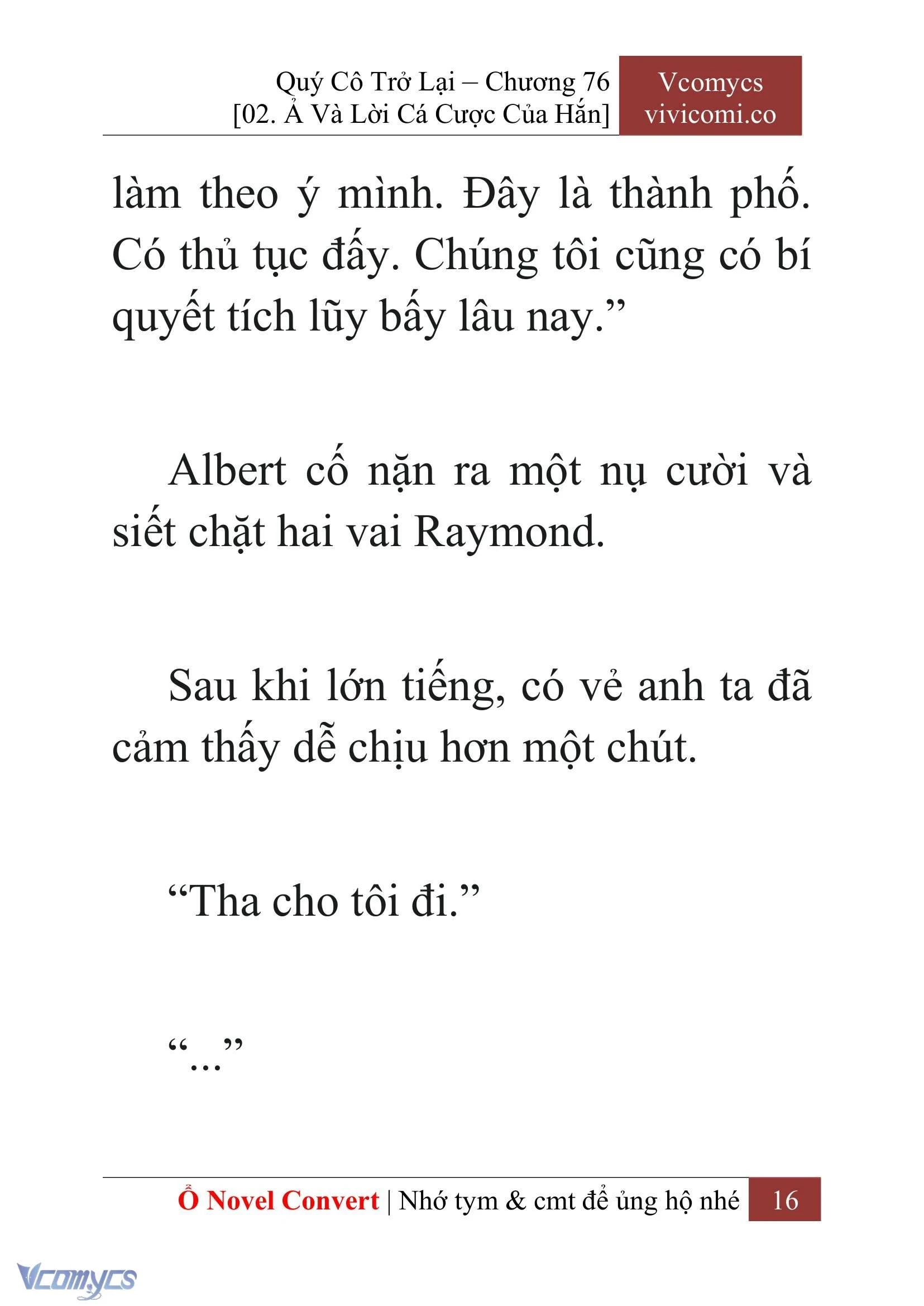 [Novel] Quý Cô Trở Lại Chapter  76 - 18
