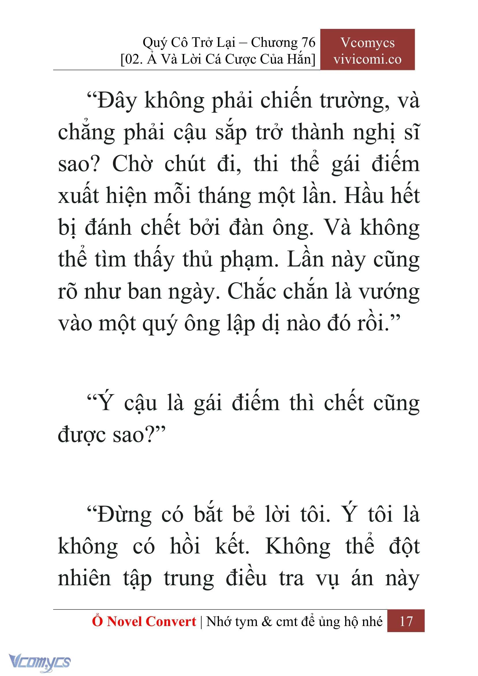 [Novel] Quý Cô Trở Lại Chapter  76 - 19