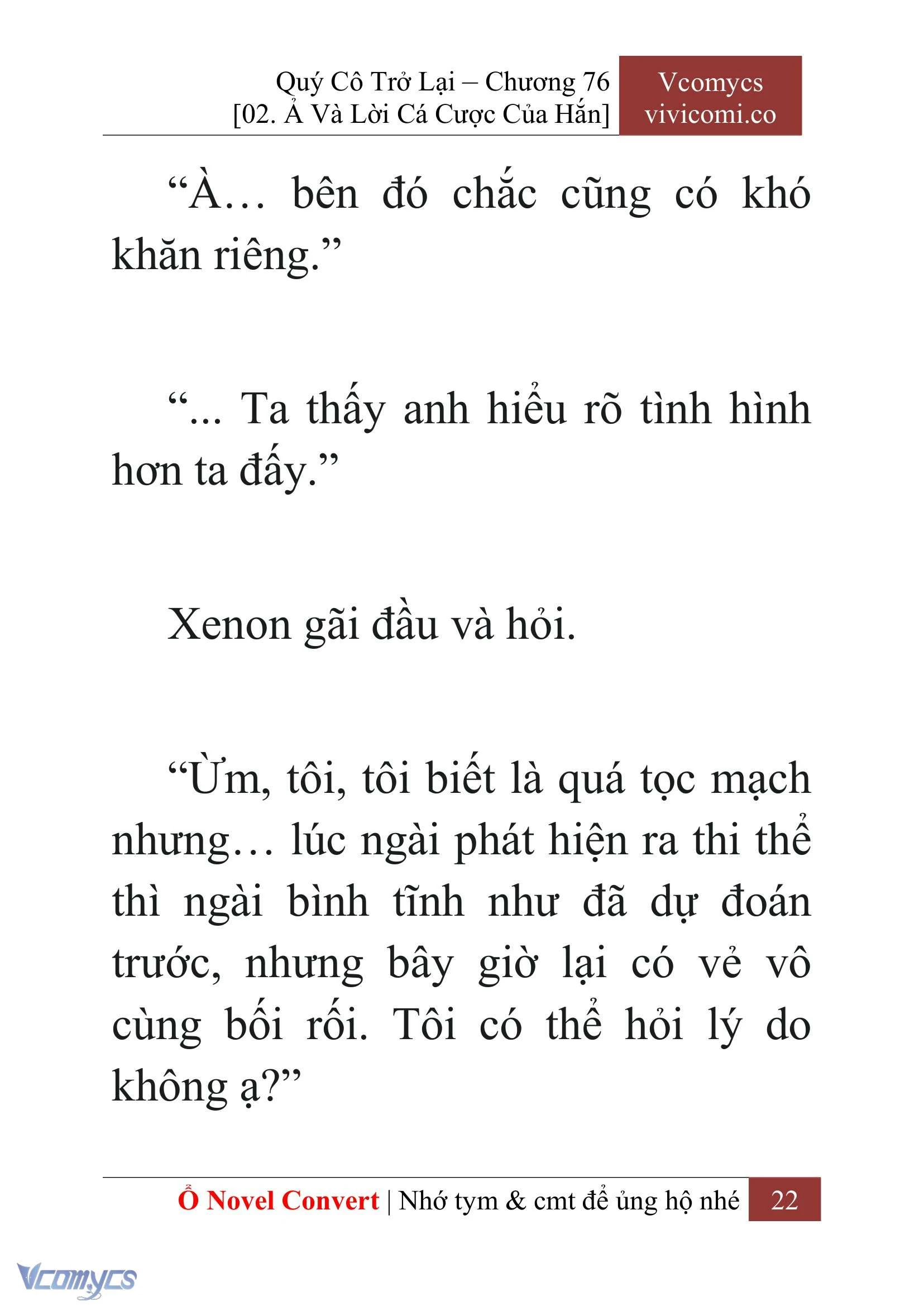 [Novel] Quý Cô Trở Lại Chapter  76 - 24