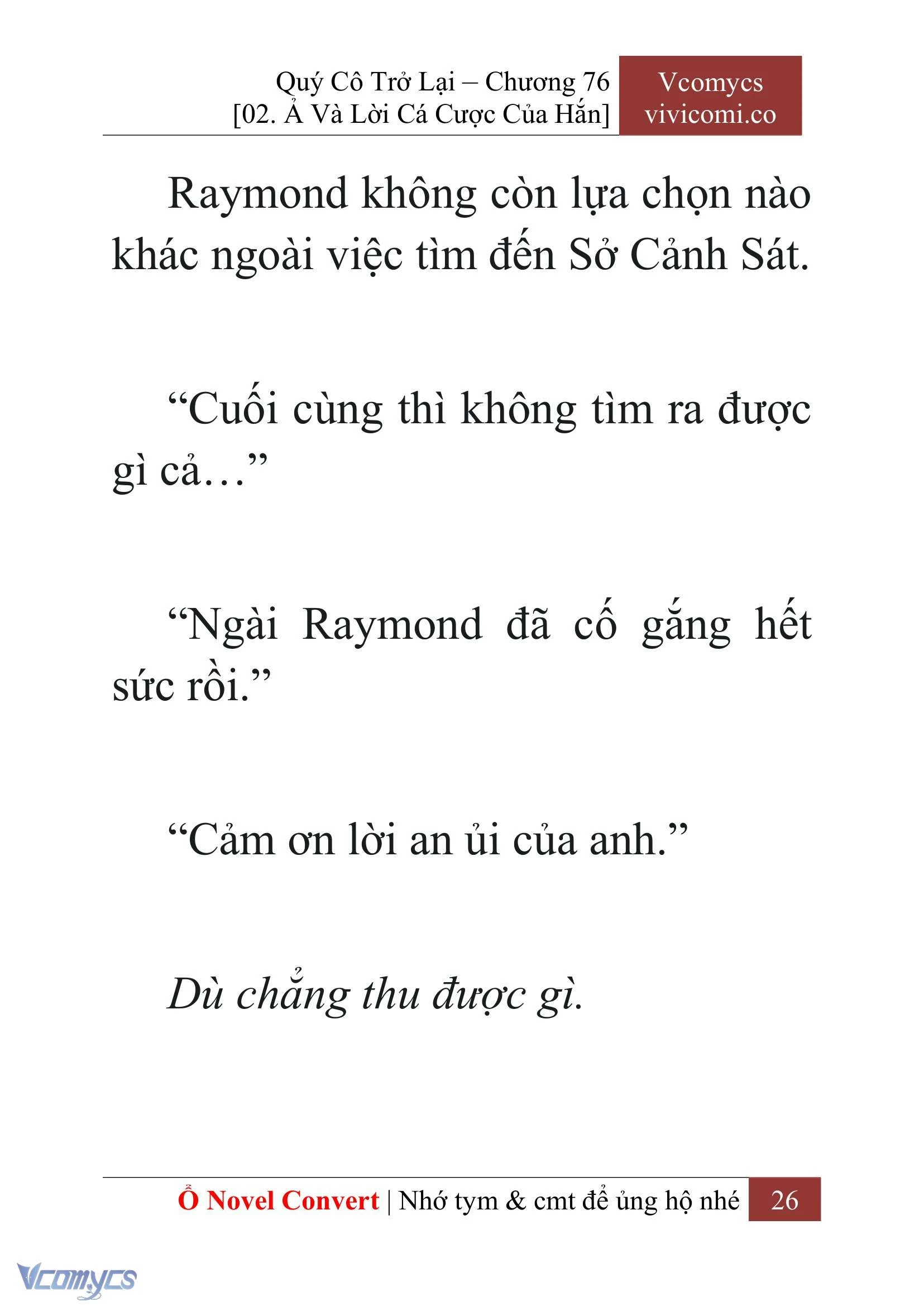 [Novel] Quý Cô Trở Lại Chapter  76 - 28
