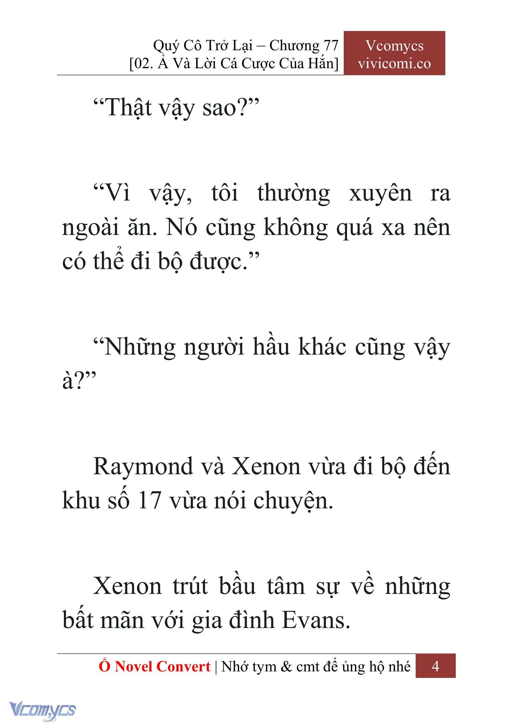 [Novel] Quý Cô Trở Lại Chapter  77 - 6