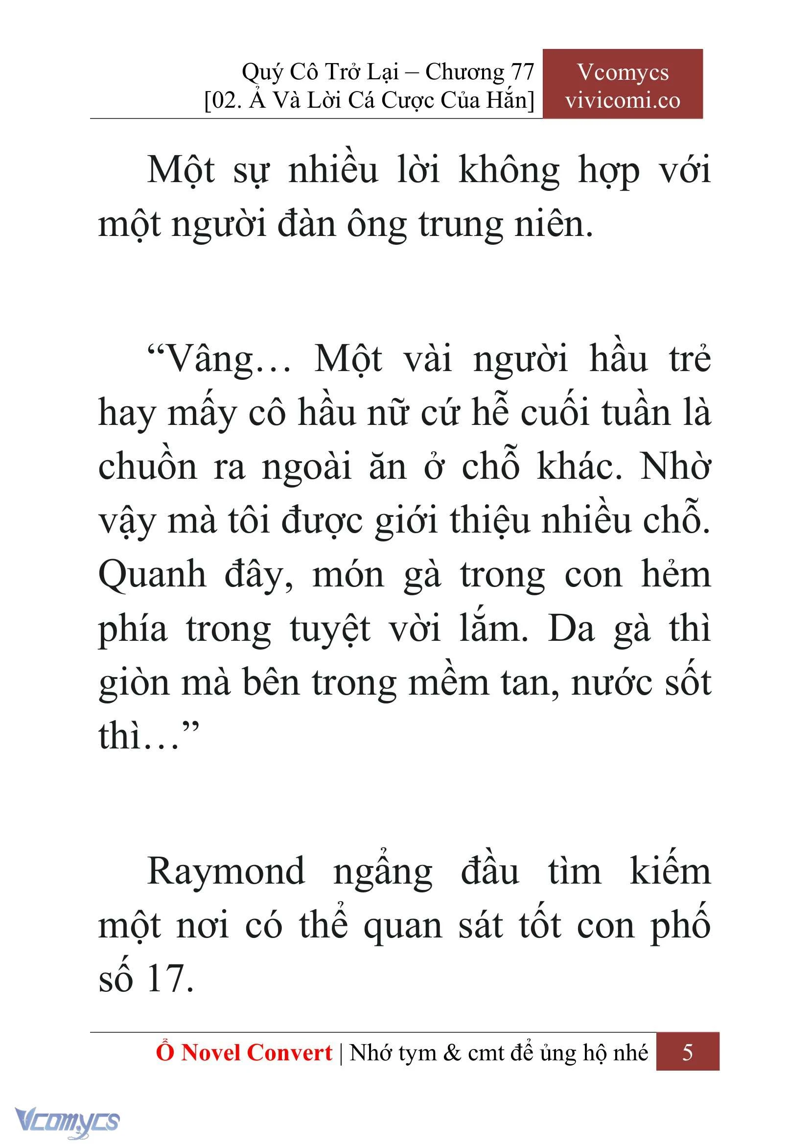 [Novel] Quý Cô Trở Lại Chapter  77 - 7