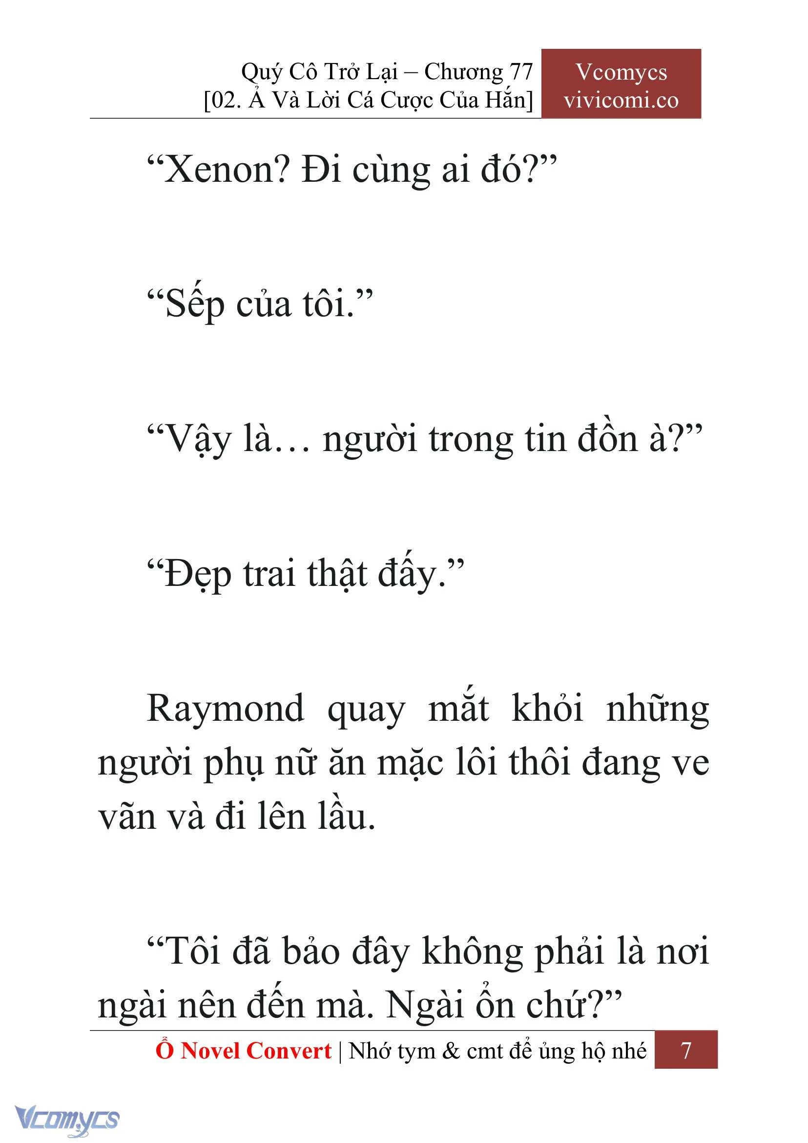 [Novel] Quý Cô Trở Lại Chapter  77 - 9