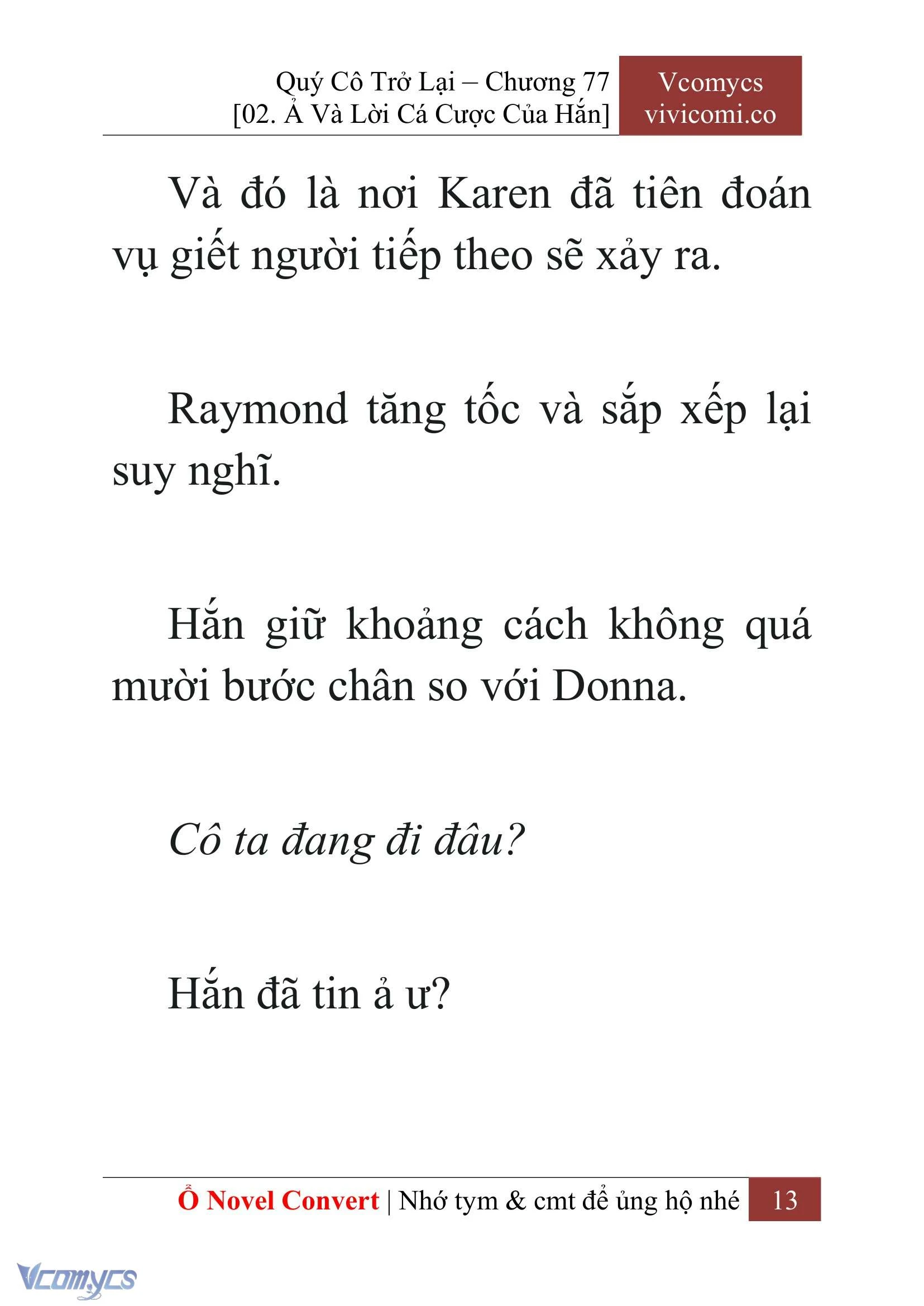 [Novel] Quý Cô Trở Lại Chapter  77 - 15