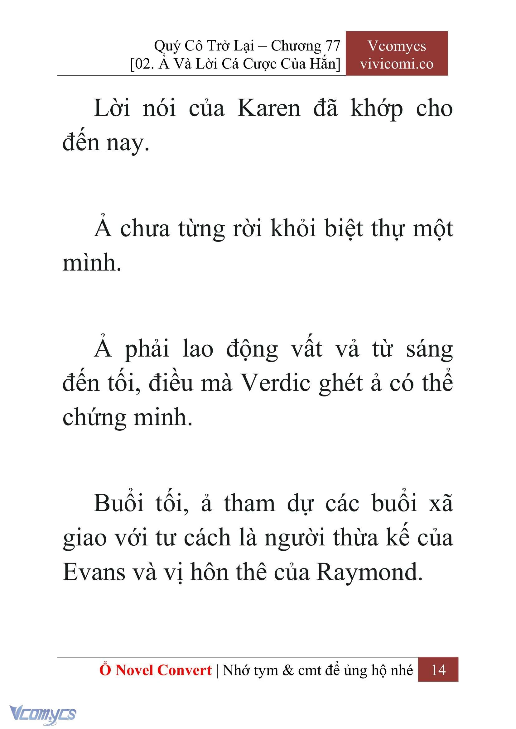 [Novel] Quý Cô Trở Lại Chapter  77 - 16