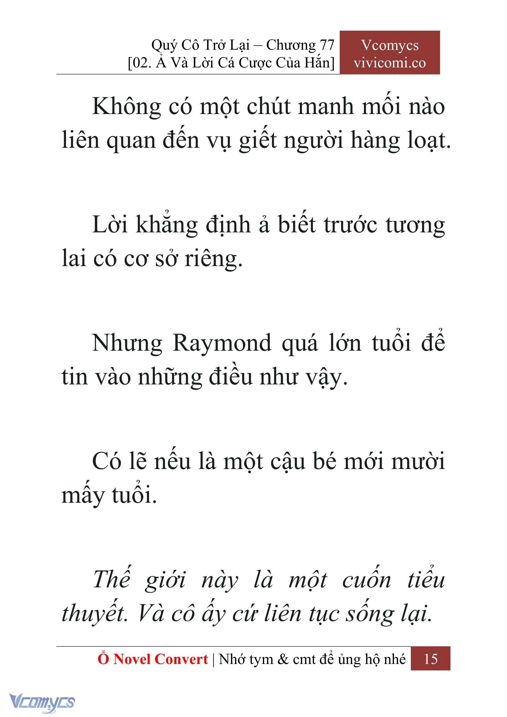 [Novel] Quý Cô Trở Lại Chapter  77 - 17