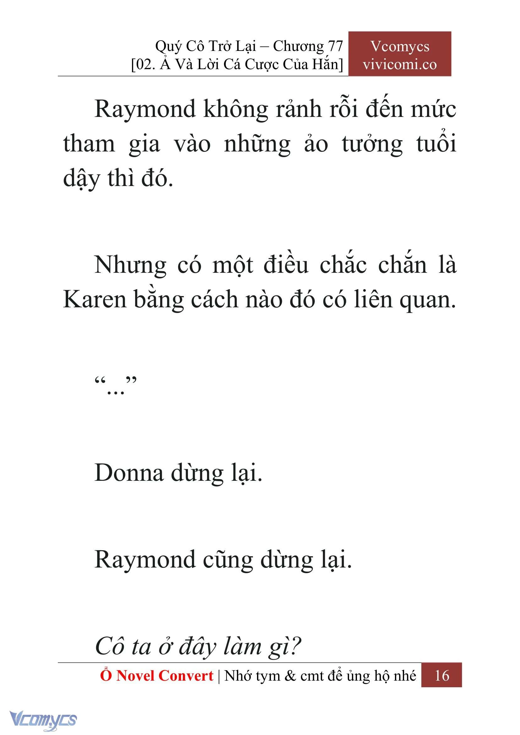 [Novel] Quý Cô Trở Lại Chapter  77 - 18