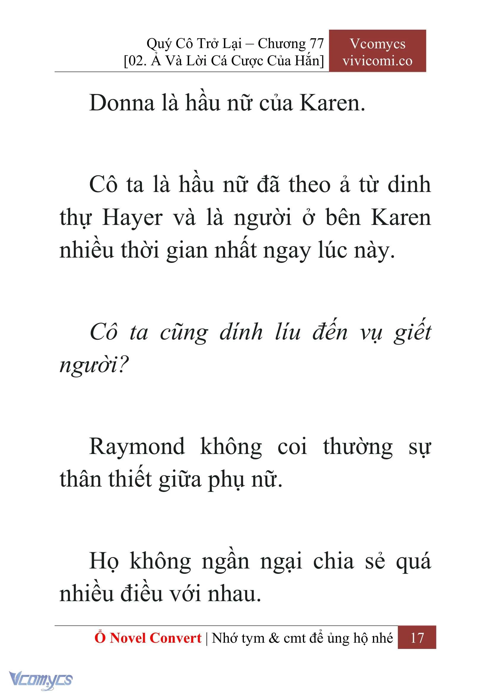 [Novel] Quý Cô Trở Lại Chapter  77 - 19