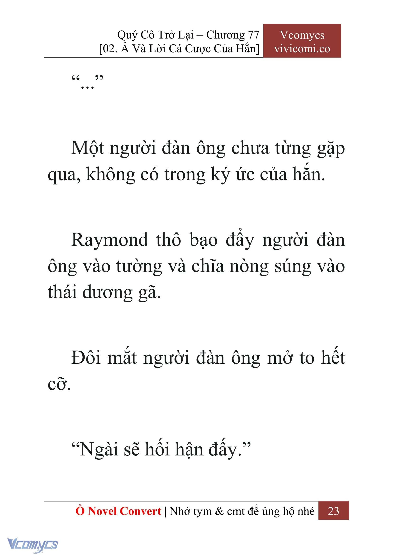 [Novel] Quý Cô Trở Lại Chapter  77 - 25