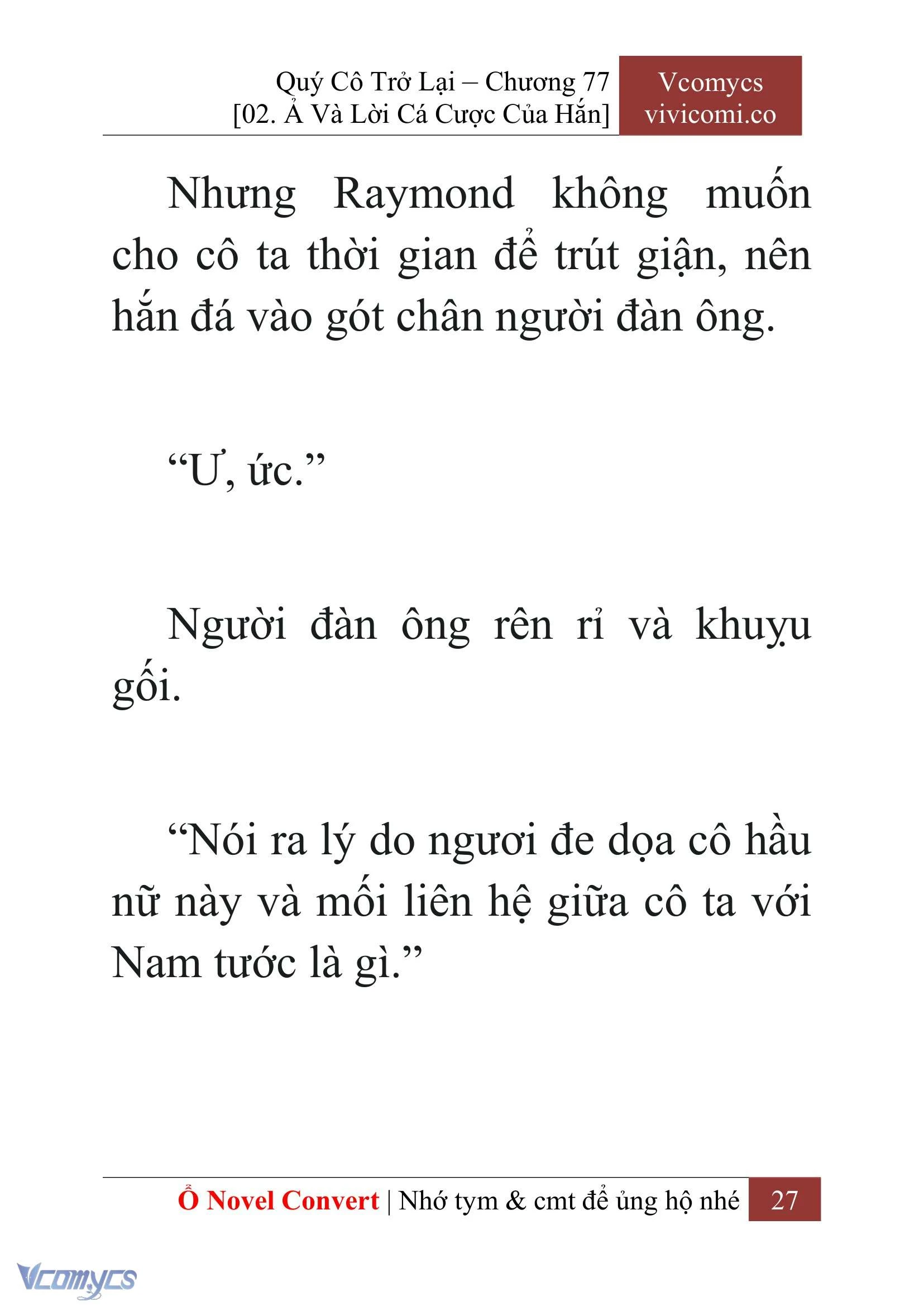 [Novel] Quý Cô Trở Lại Chapter  77 - 29