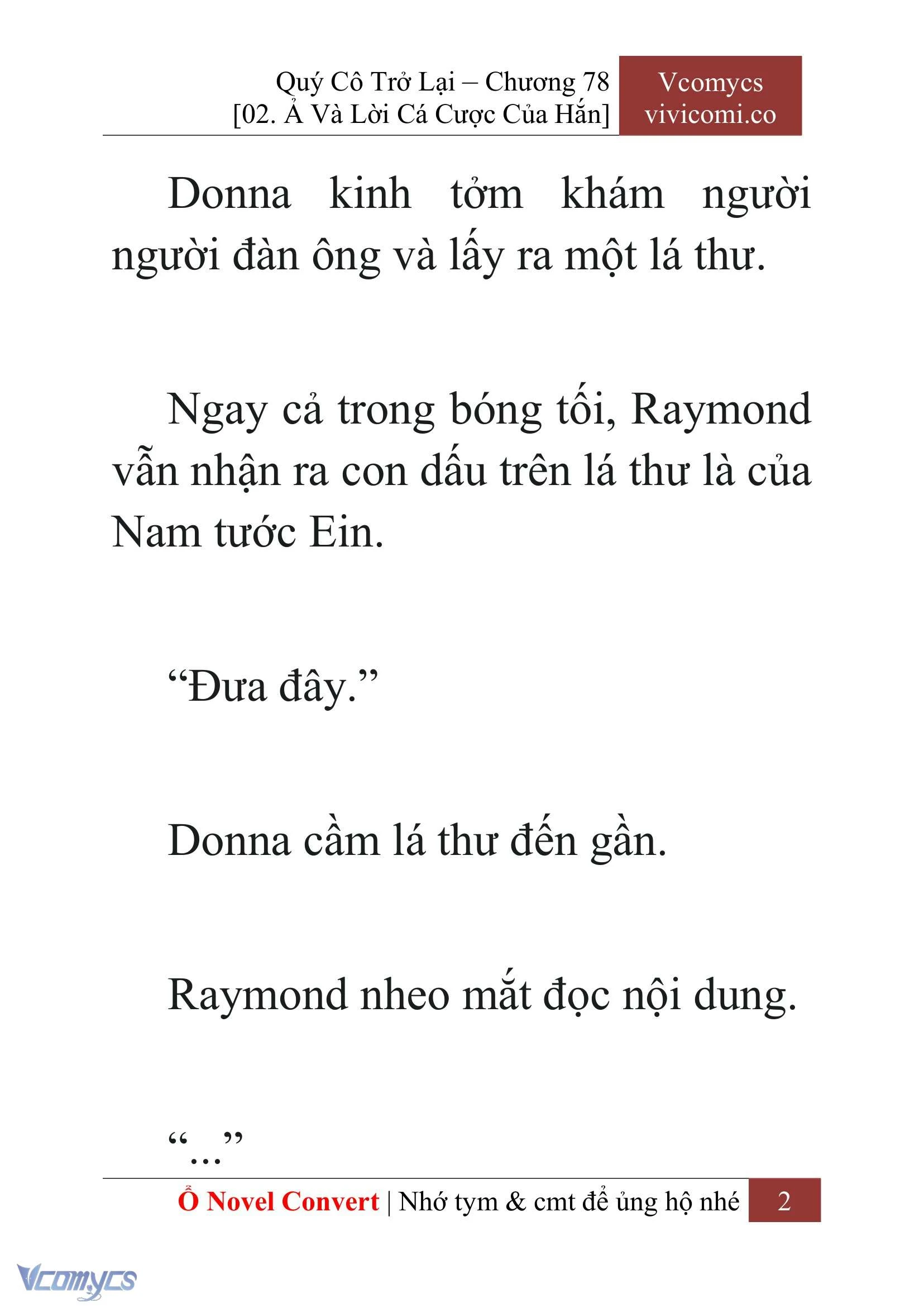 [Novel] Quý Cô Trở Lại Chapter  78 - 4