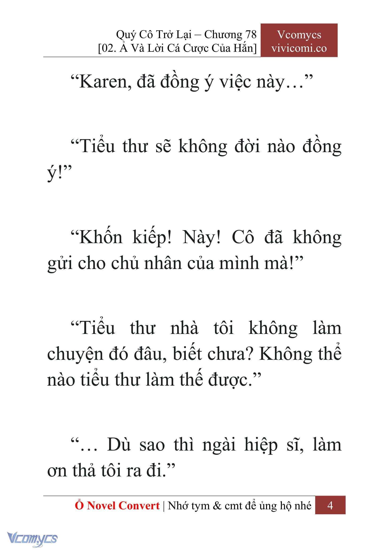 [Novel] Quý Cô Trở Lại Chapter  78 - 6