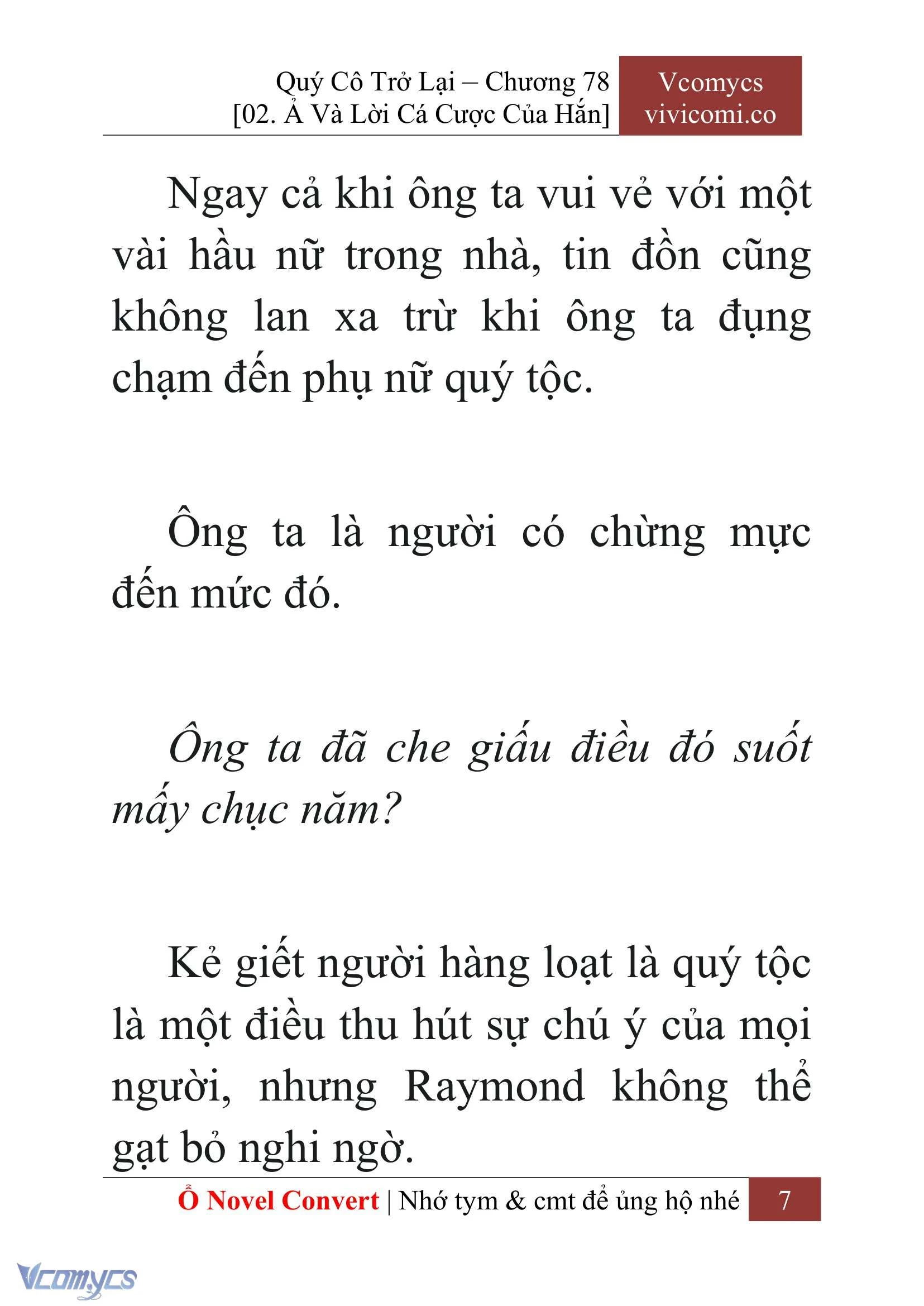 [Novel] Quý Cô Trở Lại Chapter  78 - 9