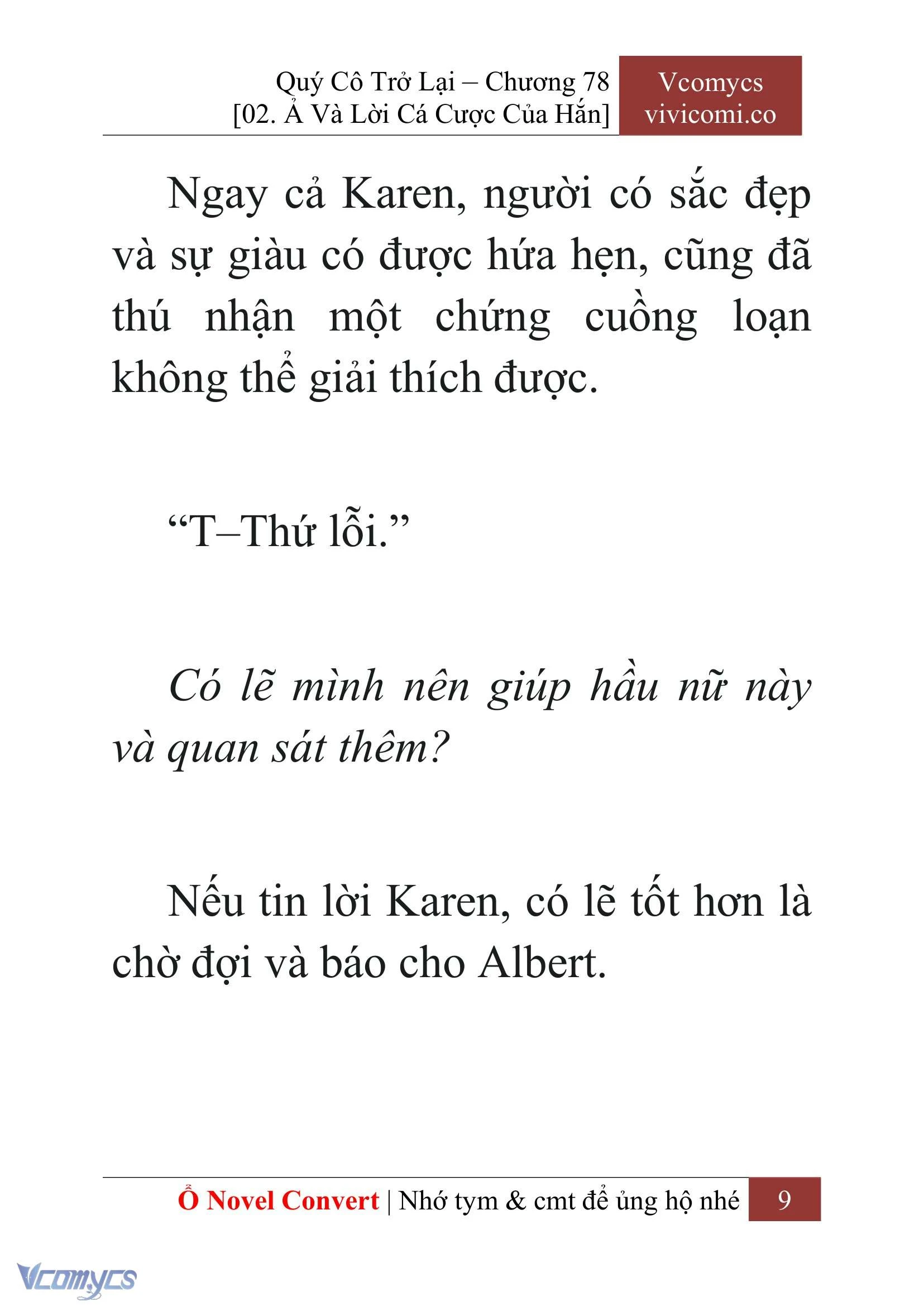 [Novel] Quý Cô Trở Lại Chapter  78 - 11