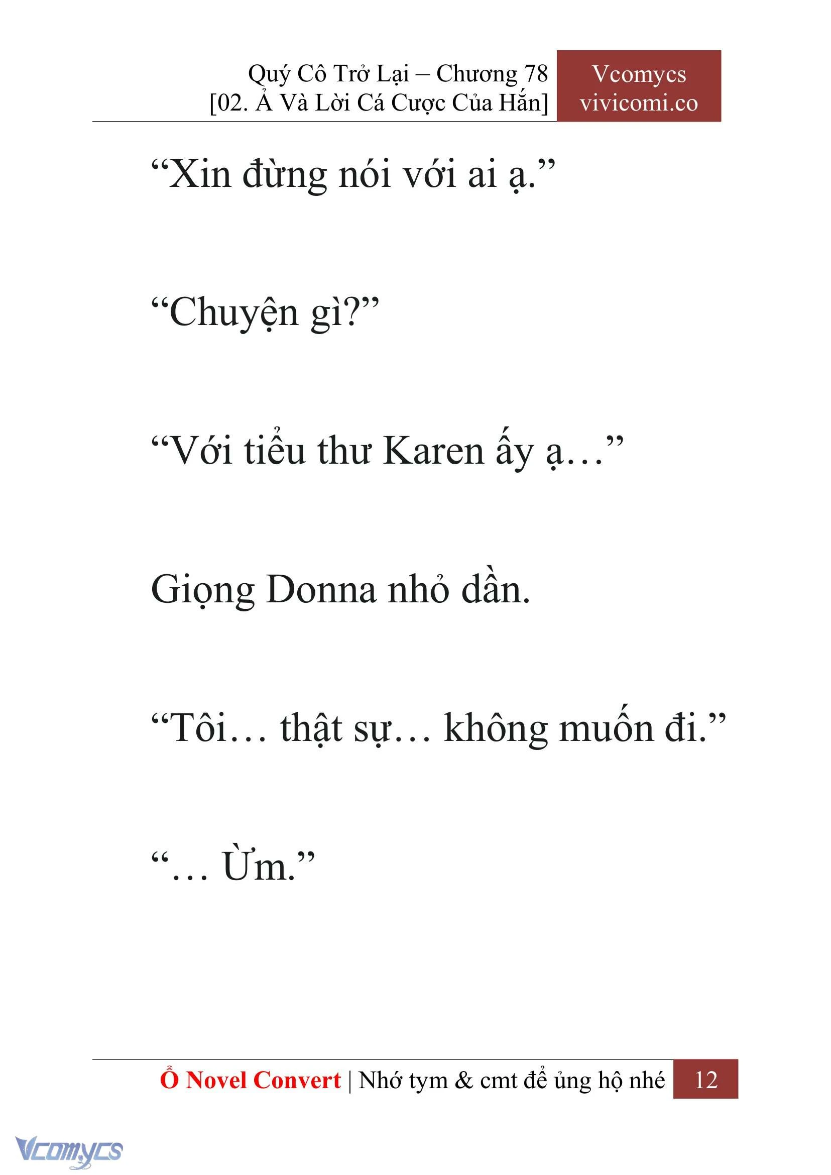 [Novel] Quý Cô Trở Lại Chapter  78 - 14
