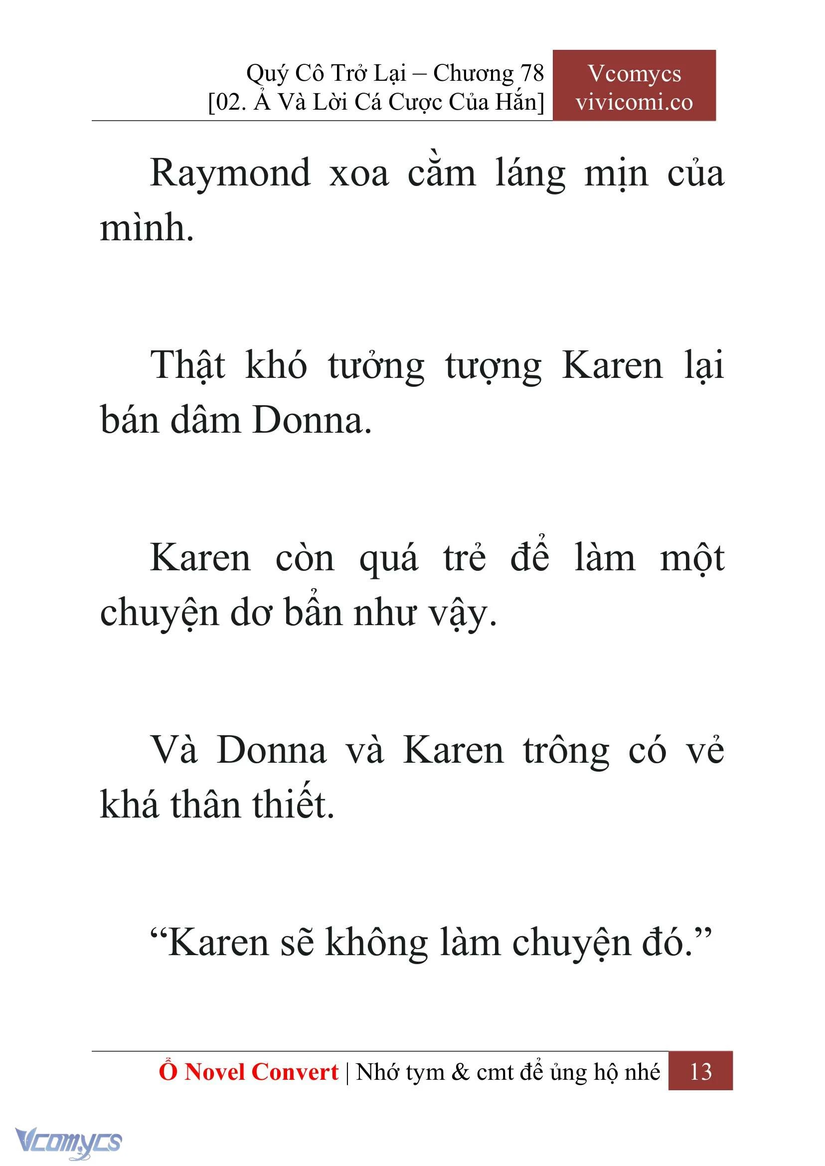 [Novel] Quý Cô Trở Lại Chapter  78 - 15