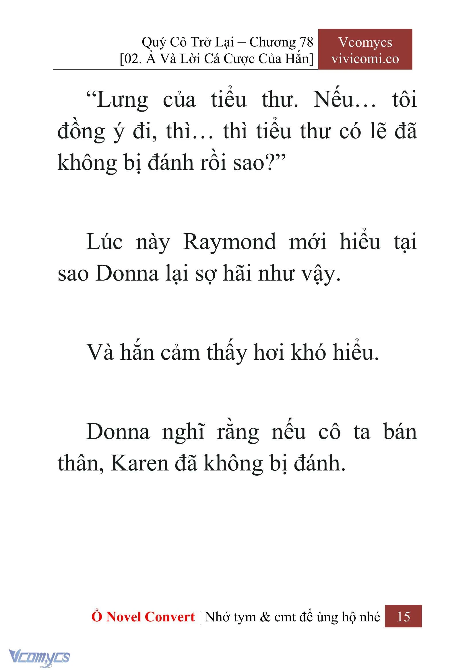 [Novel] Quý Cô Trở Lại Chapter  78 - 17