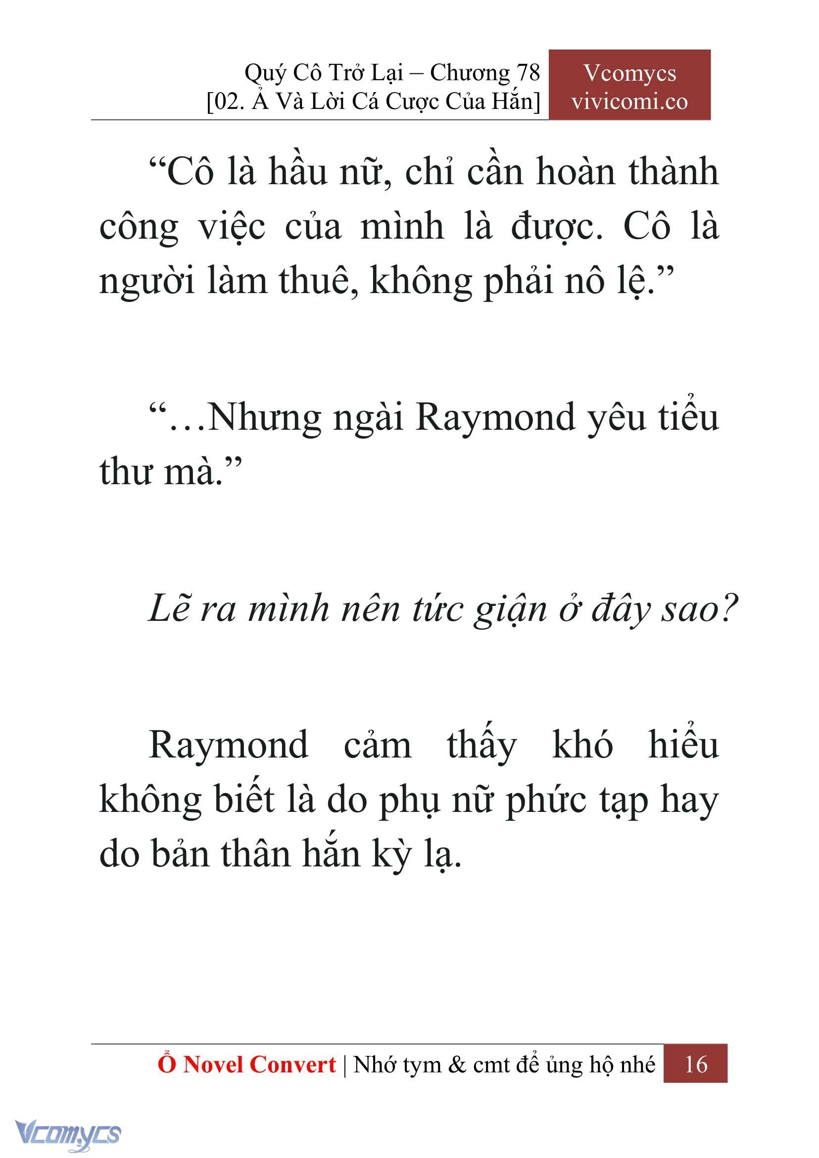 [Novel] Quý Cô Trở Lại Chapter  78 - 18