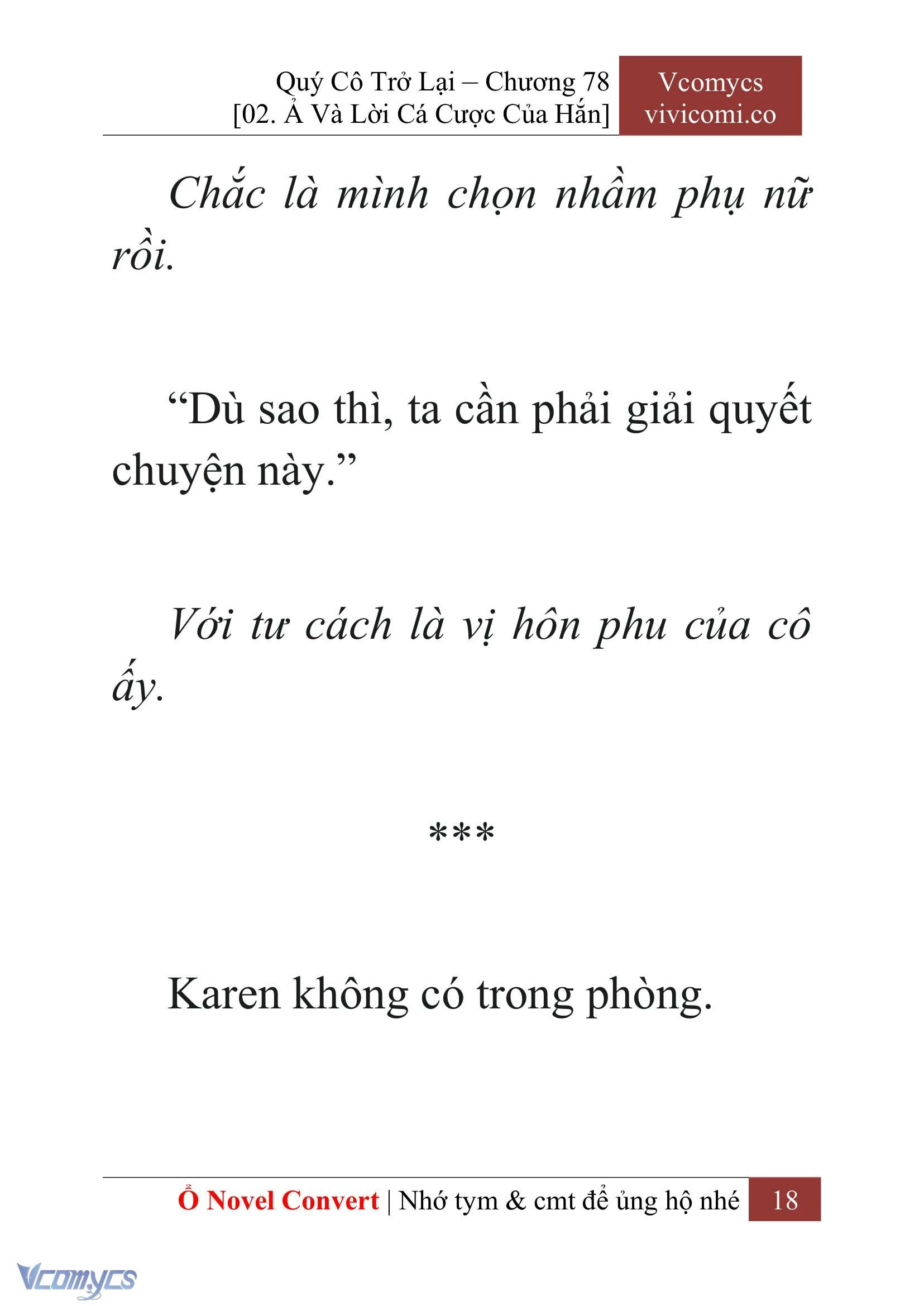 [Novel] Quý Cô Trở Lại Chapter  78 - 20