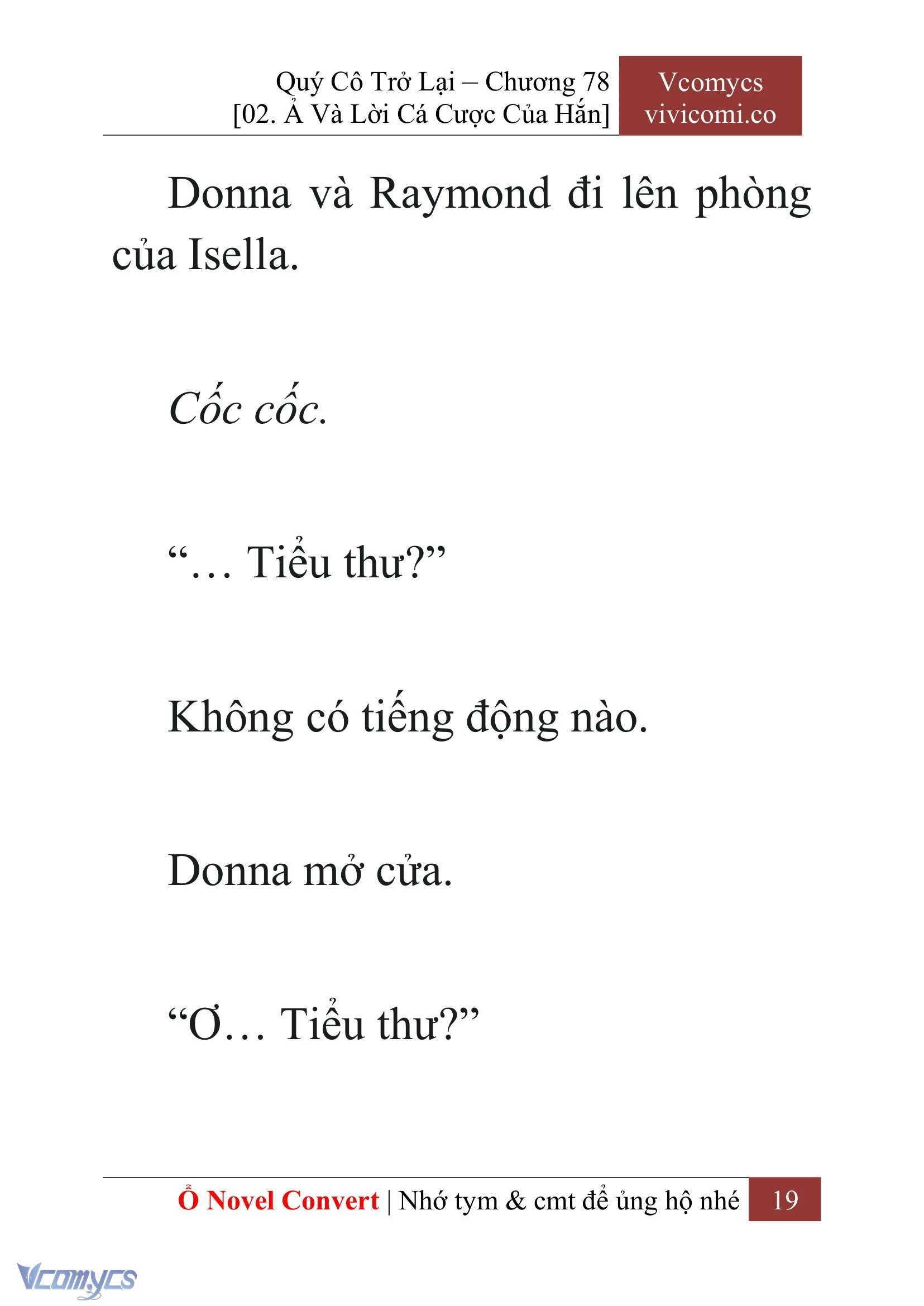 [Novel] Quý Cô Trở Lại Chapter  78 - 21