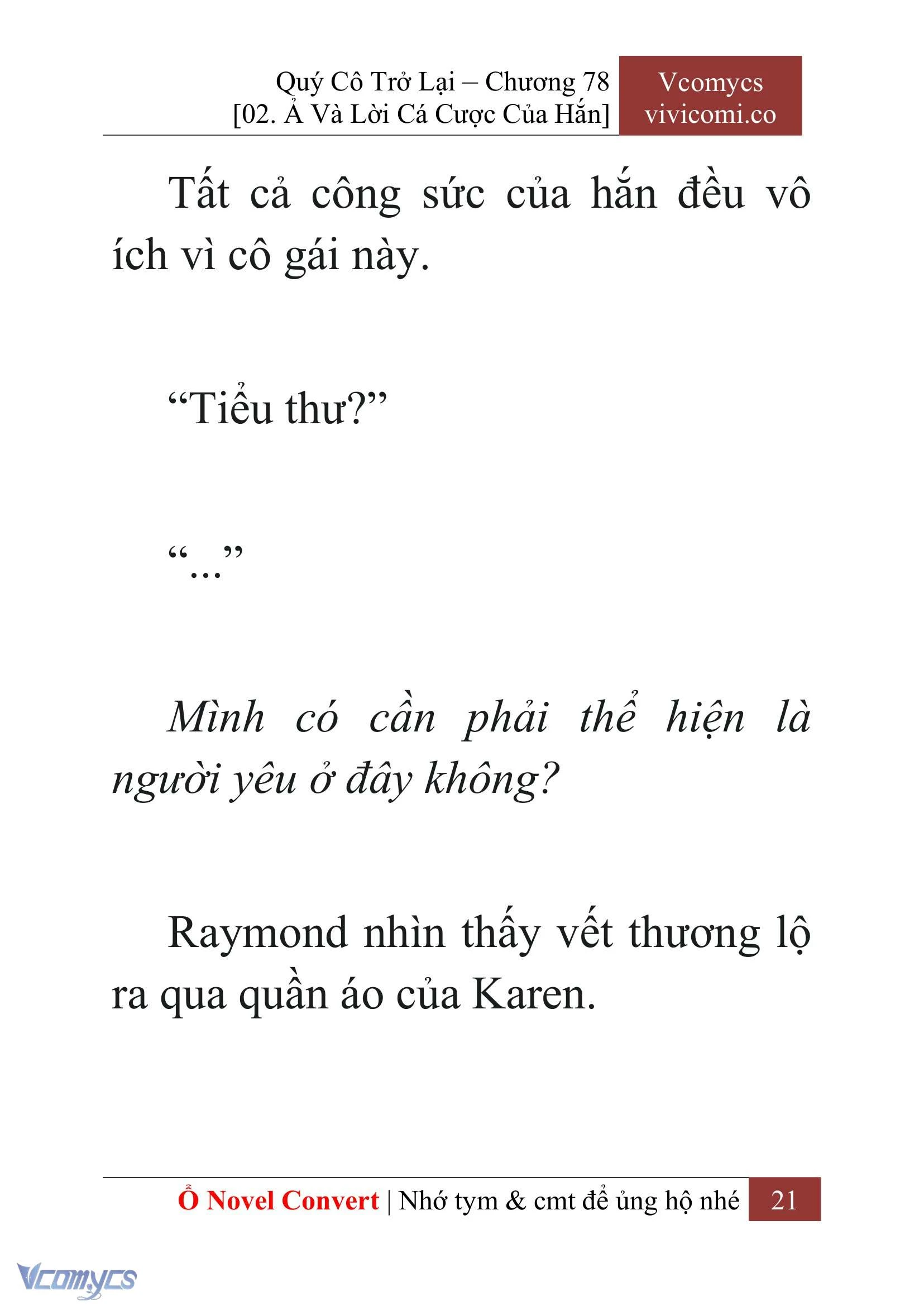 [Novel] Quý Cô Trở Lại Chapter  78 - 23