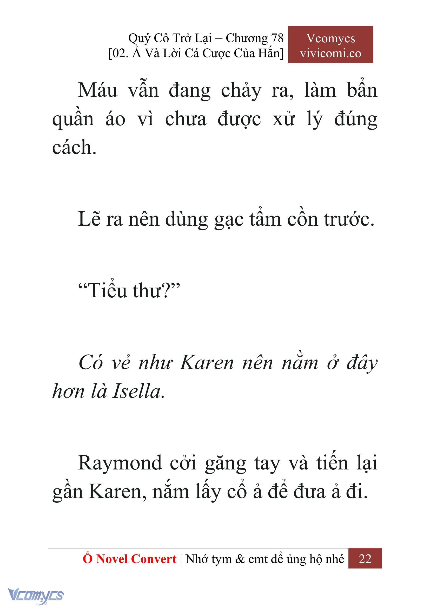 [Novel] Quý Cô Trở Lại Chapter  78 - 24