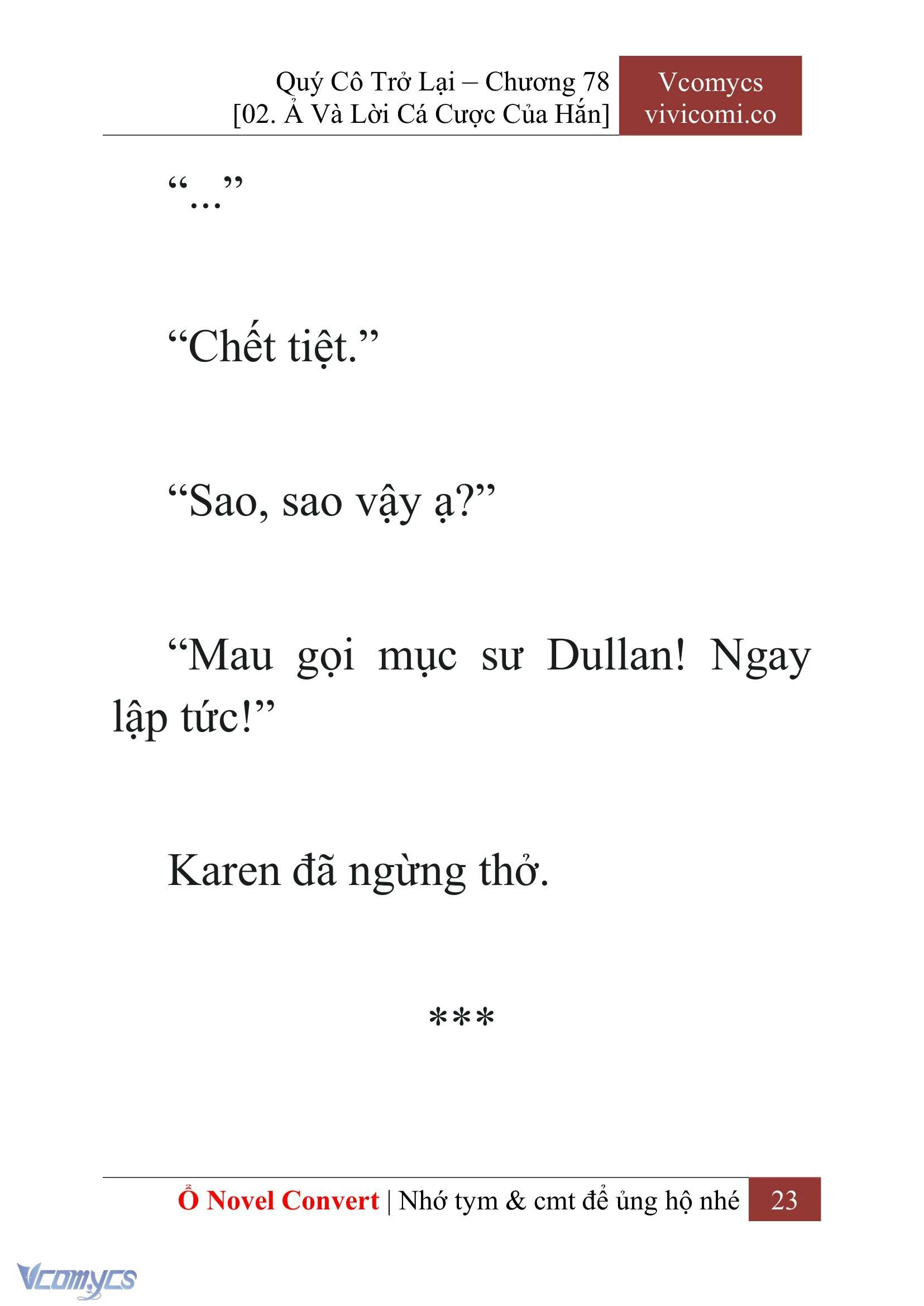 [Novel] Quý Cô Trở Lại Chapter  78 - 25