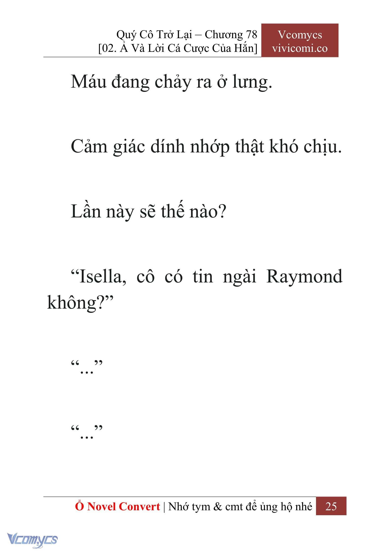 [Novel] Quý Cô Trở Lại Chapter  78 - 27