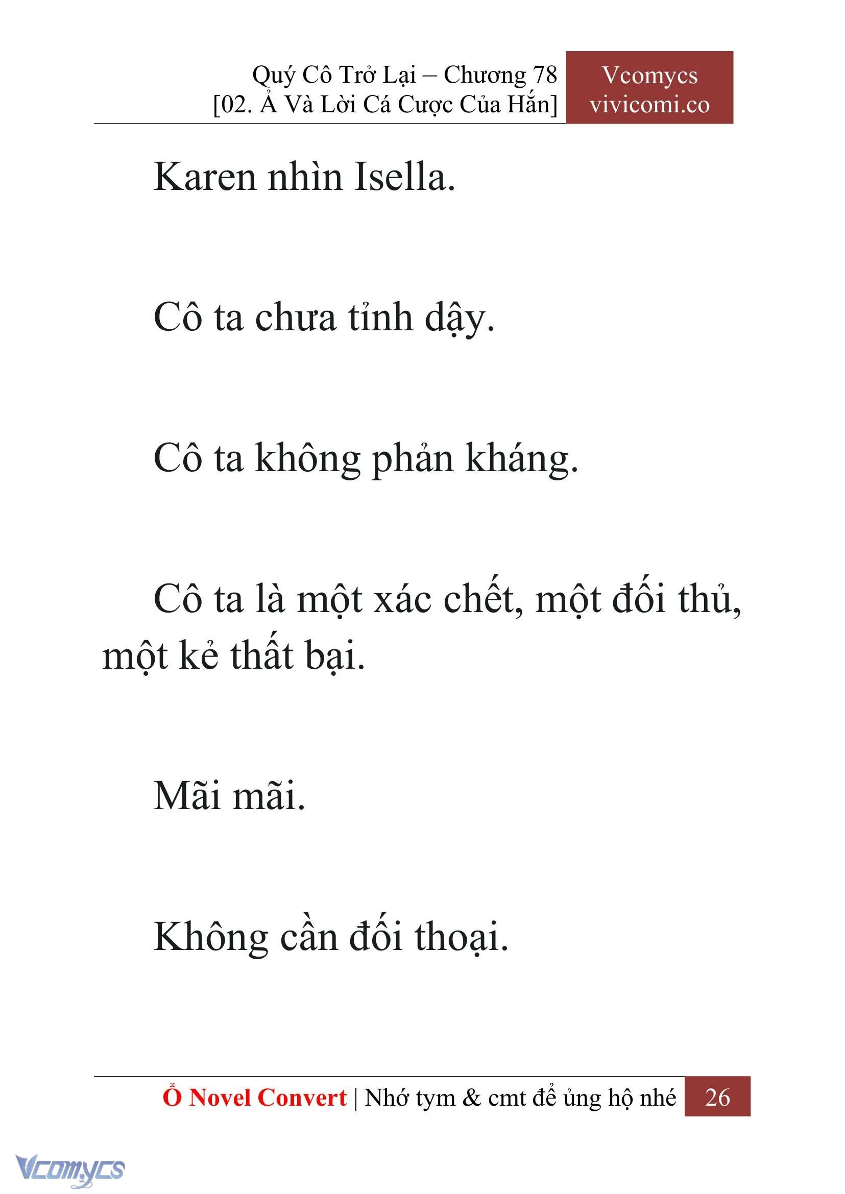 [Novel] Quý Cô Trở Lại Chapter  78 - 28