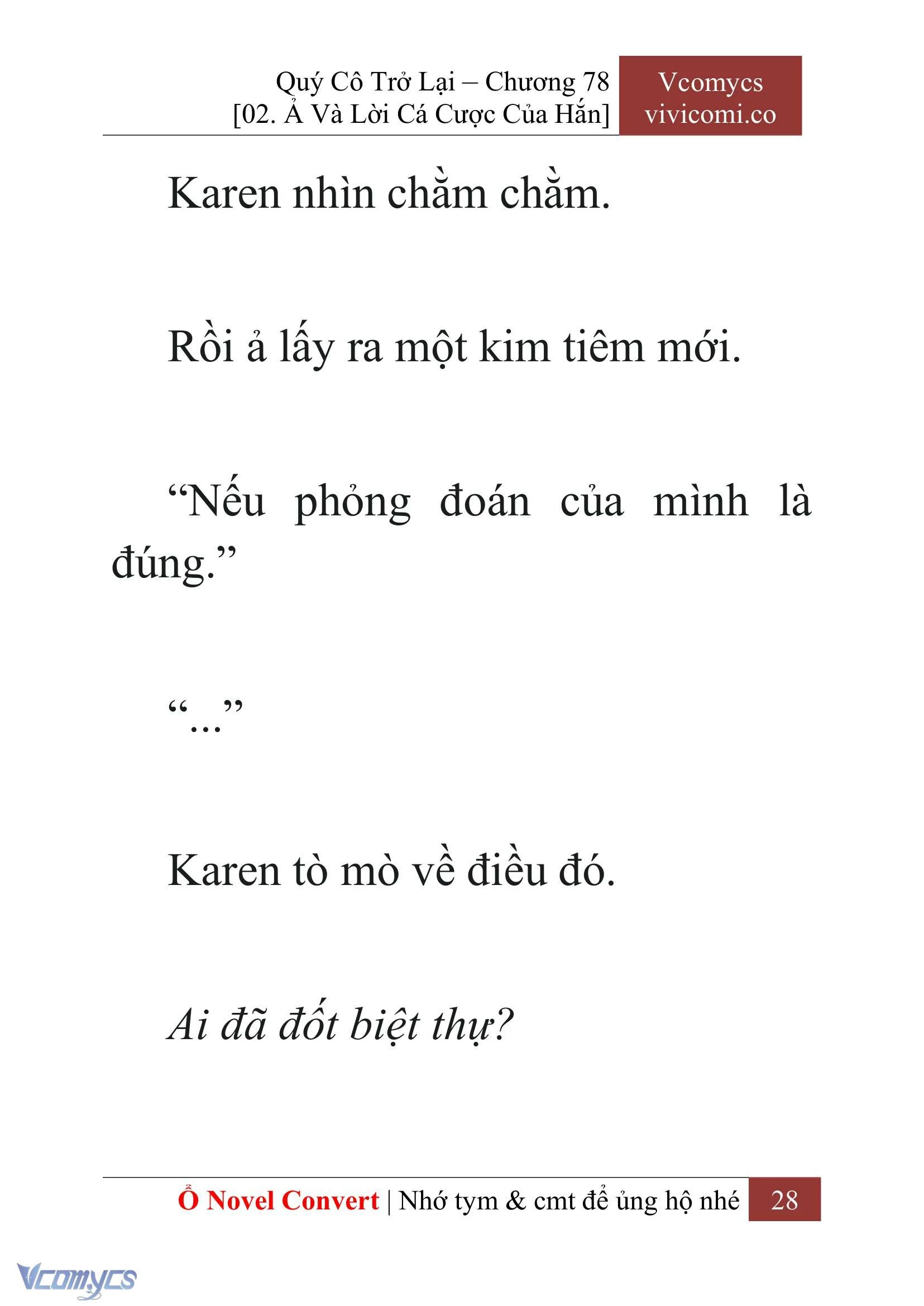 [Novel] Quý Cô Trở Lại Chapter  78 - 30