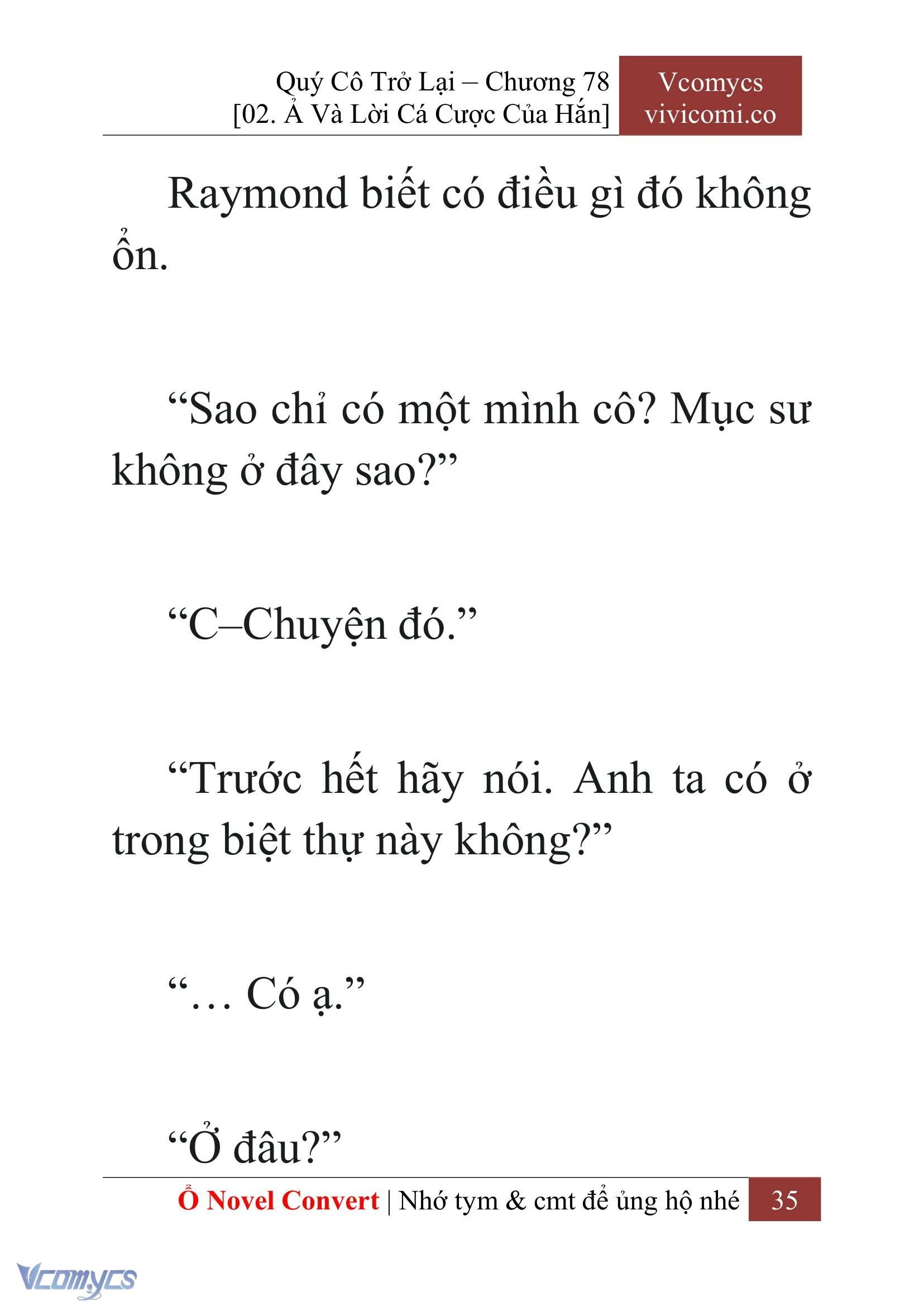 [Novel] Quý Cô Trở Lại Chapter  78 - 37