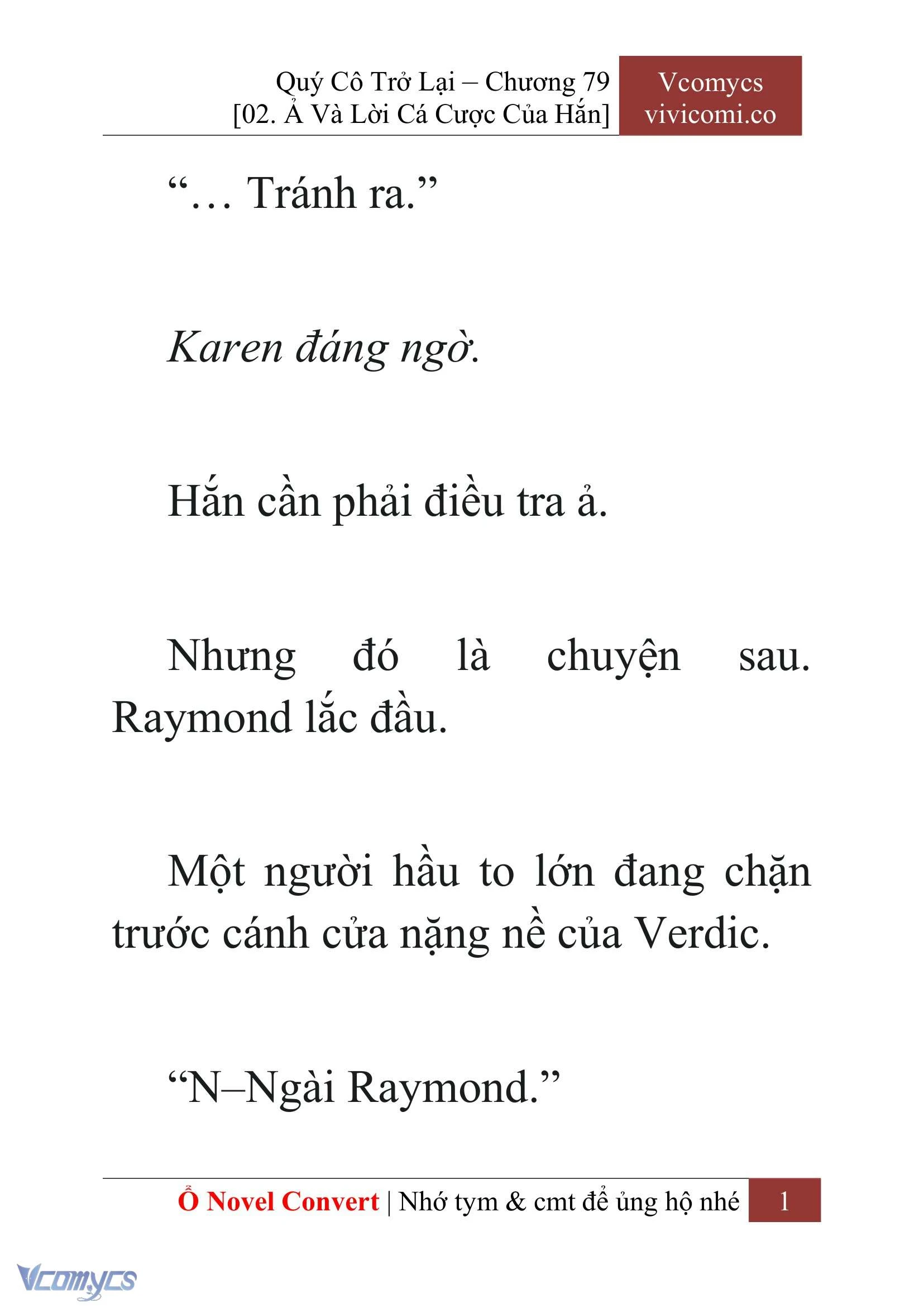 [Novel] Quý Cô Trở Lại Chapter  79 - 3