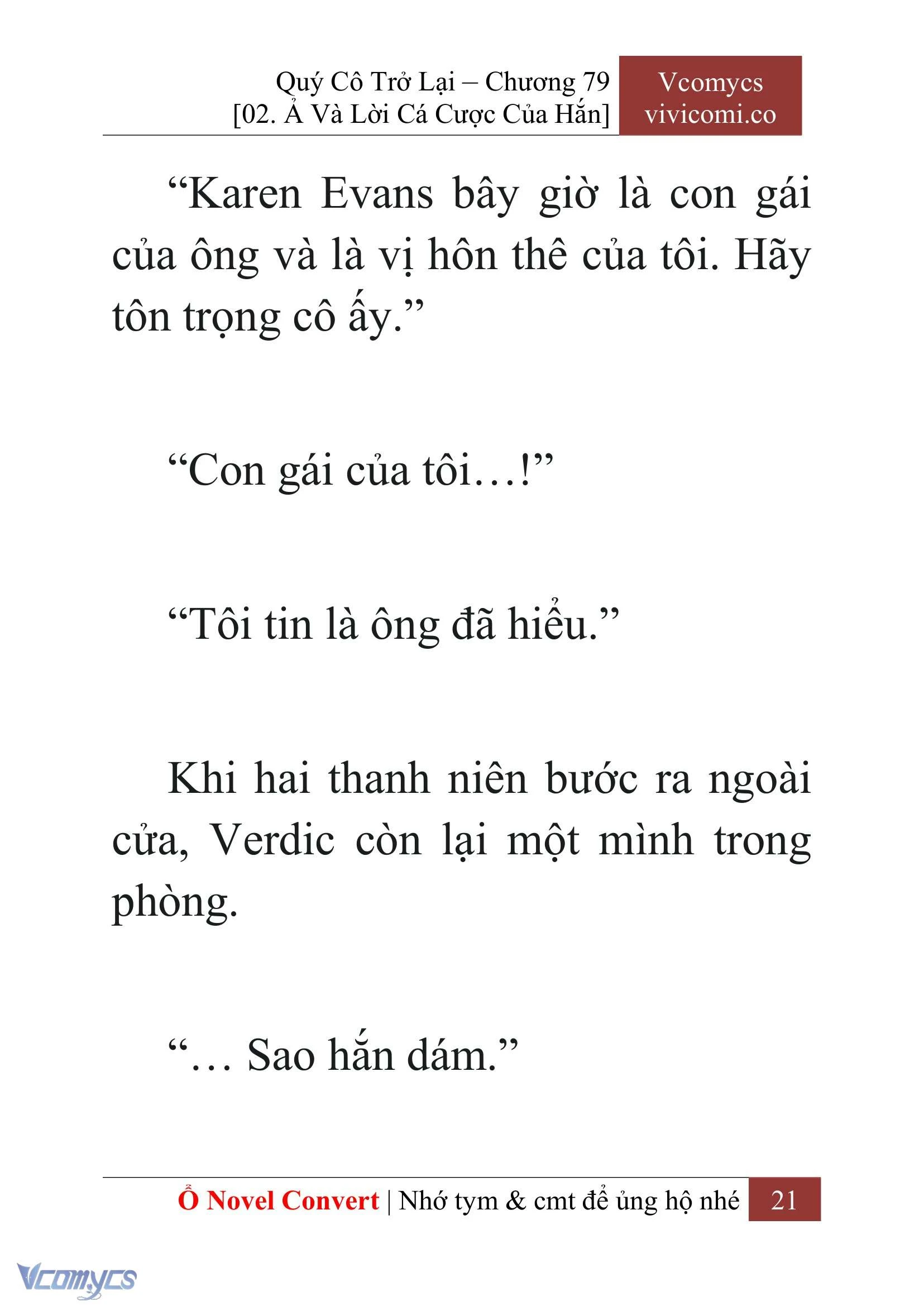 [Novel] Quý Cô Trở Lại Chapter  79 - 23