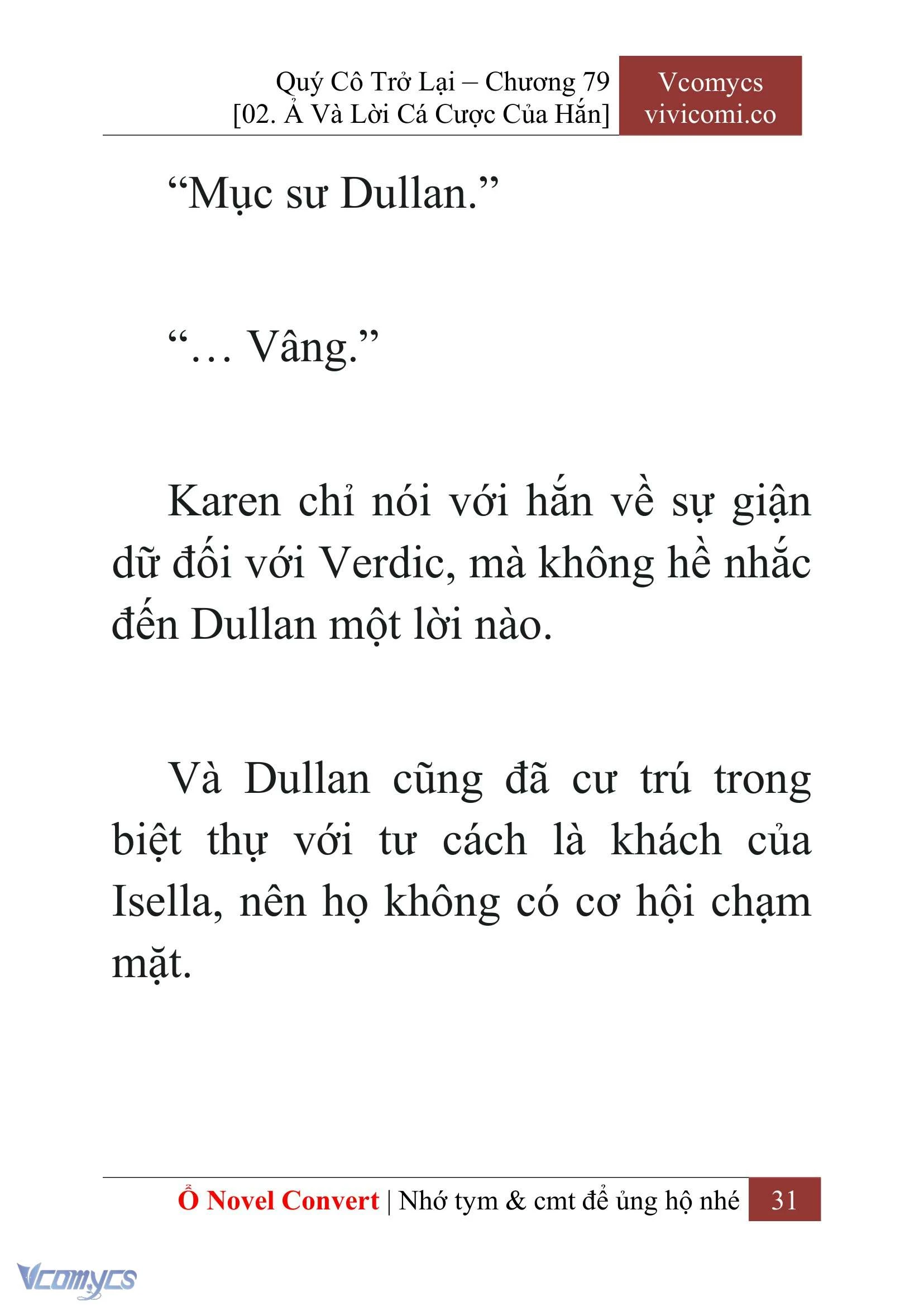 [Novel] Quý Cô Trở Lại Chapter  79 - 33