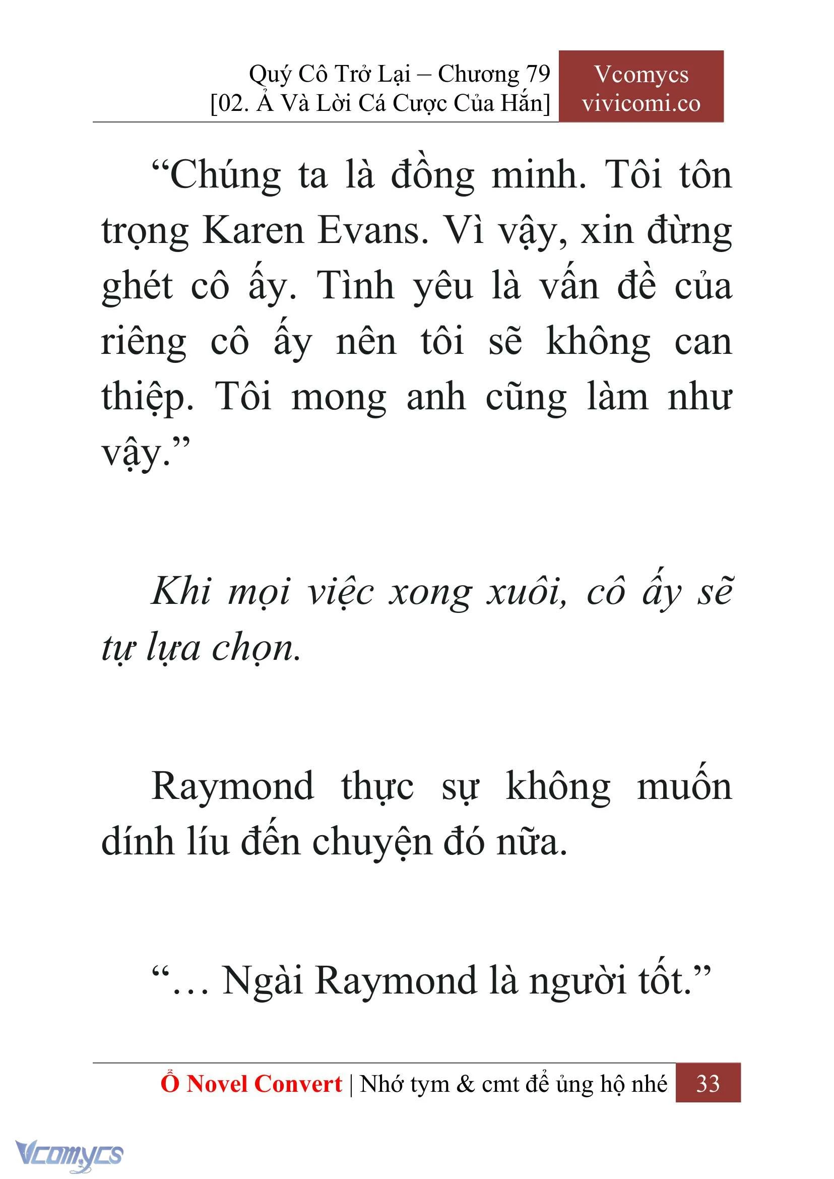 [Novel] Quý Cô Trở Lại Chapter  79 - 35