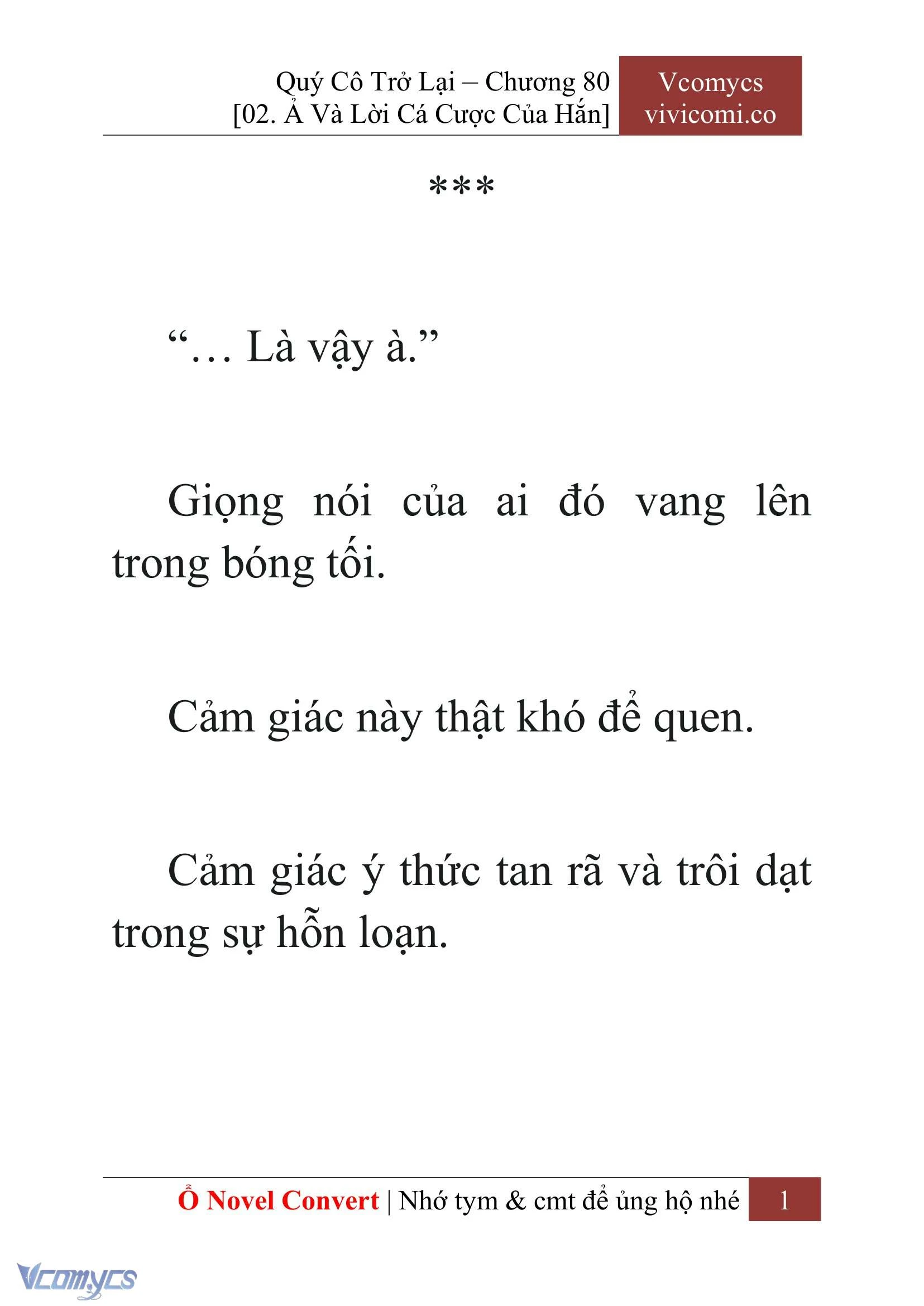 [Novel] Quý Cô Trở Lại Chapter  80 - 3