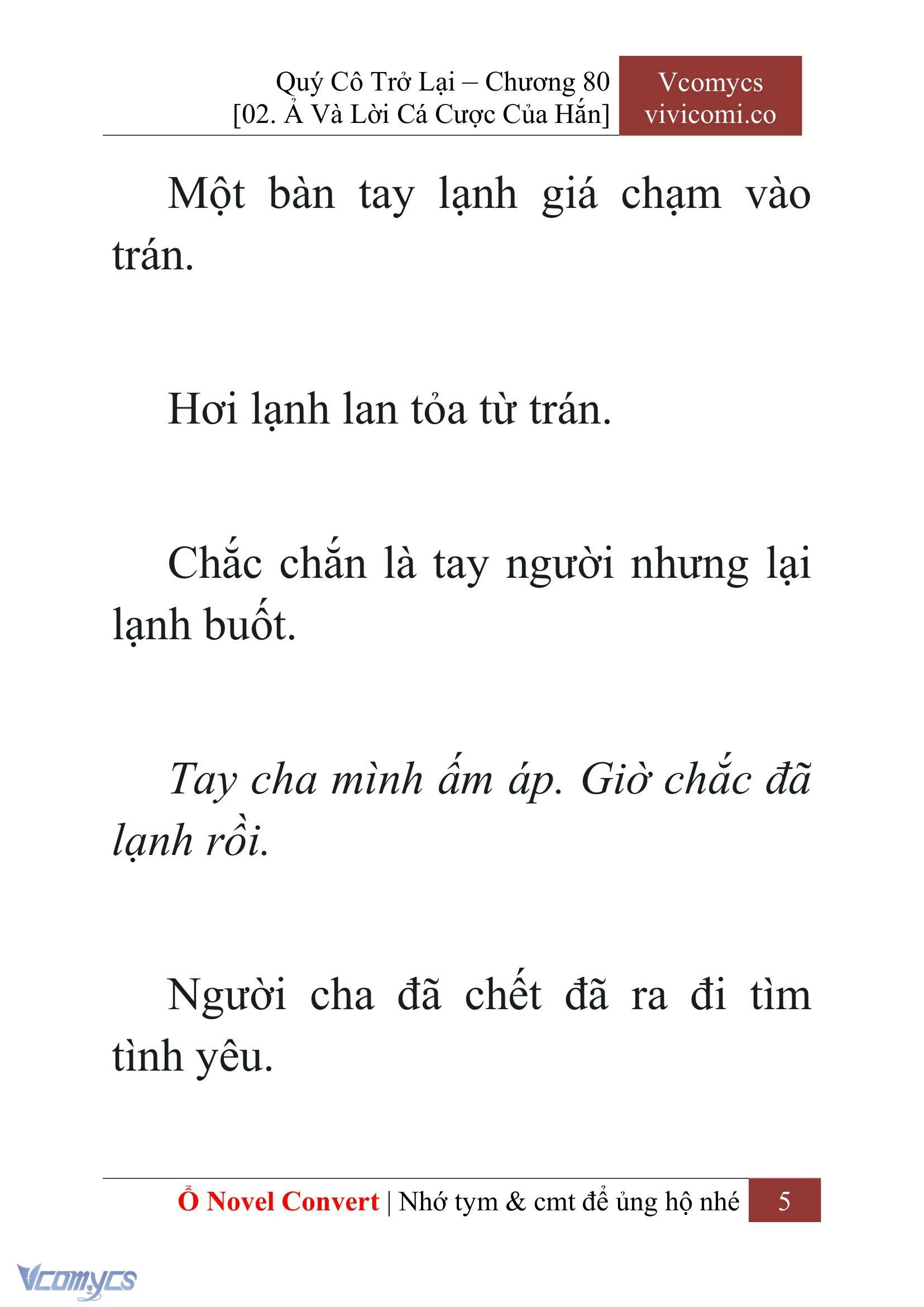 [Novel] Quý Cô Trở Lại Chapter  80 - 7