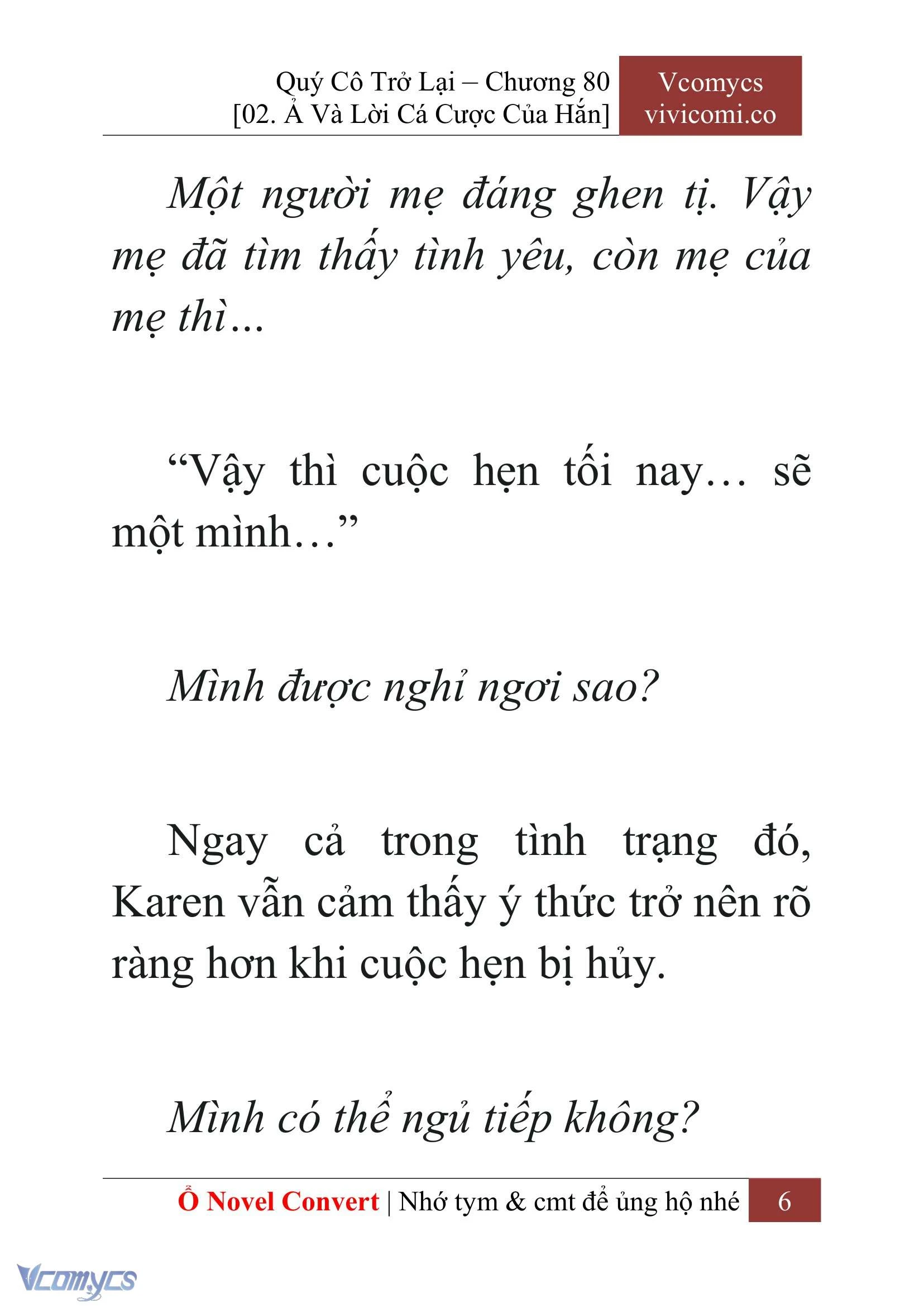 [Novel] Quý Cô Trở Lại Chapter  80 - 8