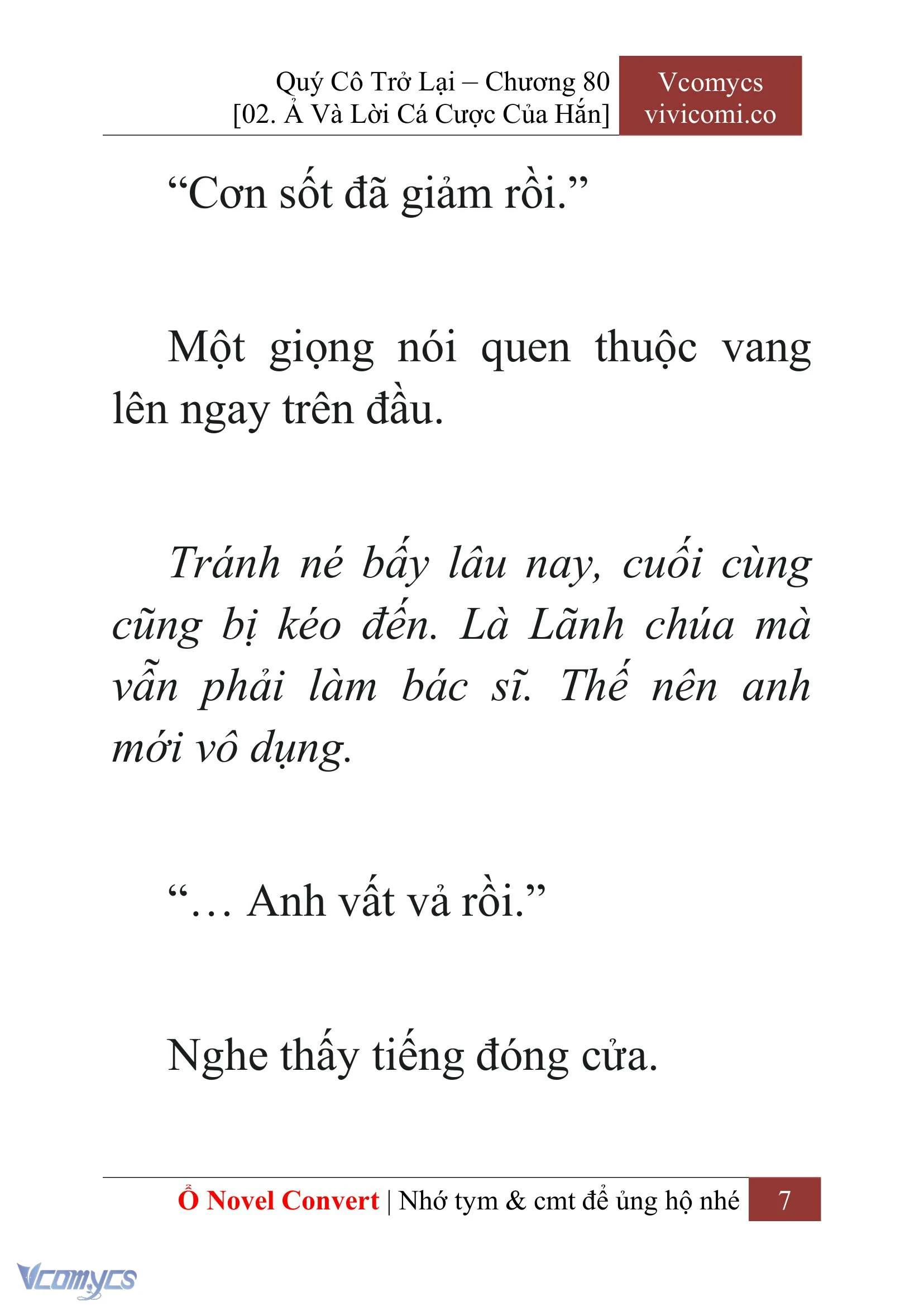 [Novel] Quý Cô Trở Lại Chapter  80 - 9